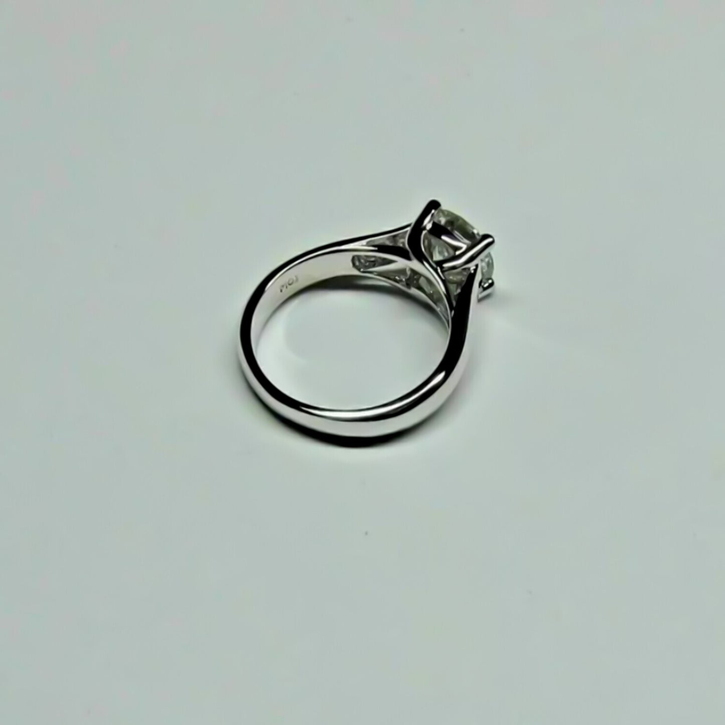 3.30 Ct Round Cut White Moissanite Halo Ring in Gift for Engagement 18K Gold Plated