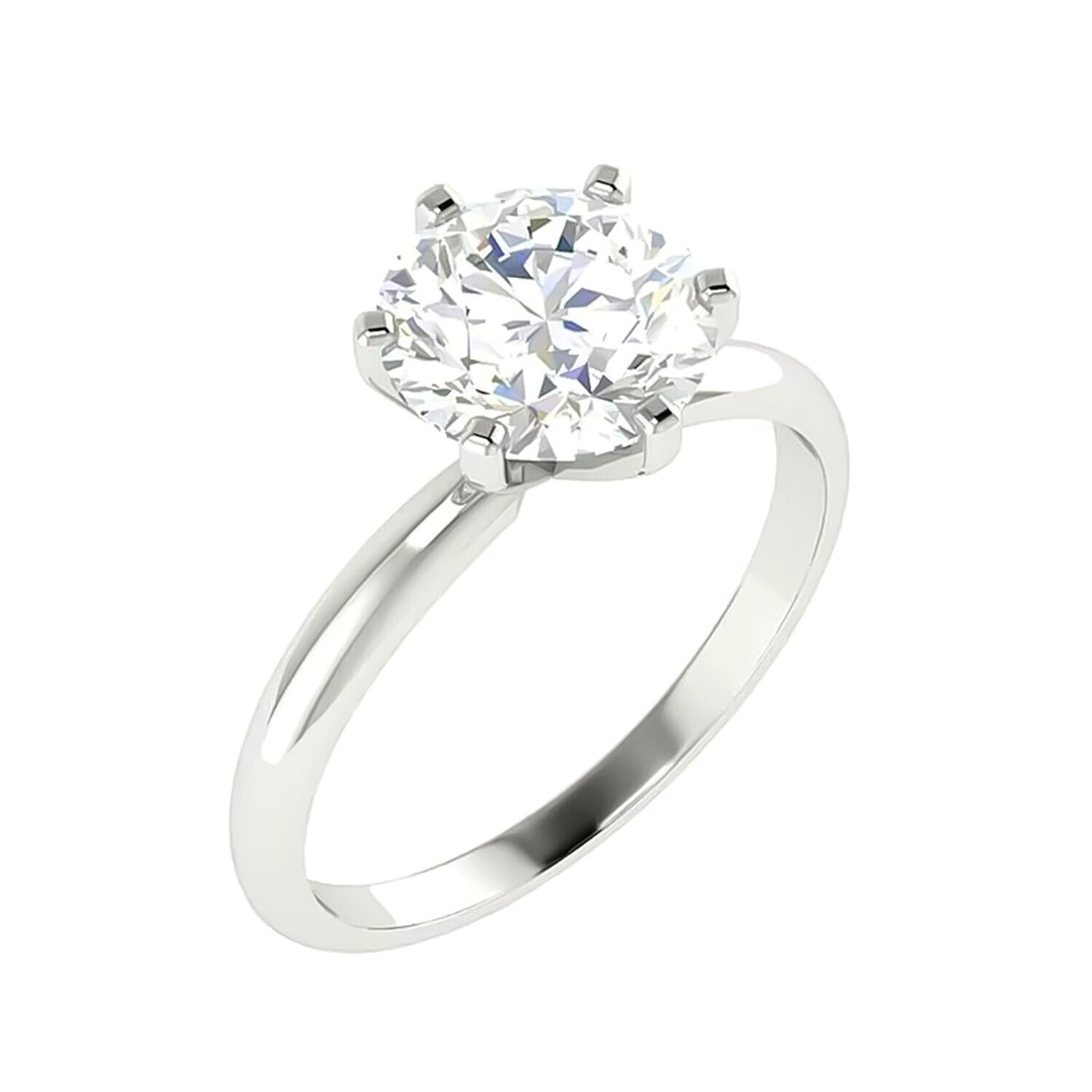 2.80 Ct Off White Moissanite Ring Luster Gift for Her Birthday 18K Gold Plated Verm 18K Gold Plated