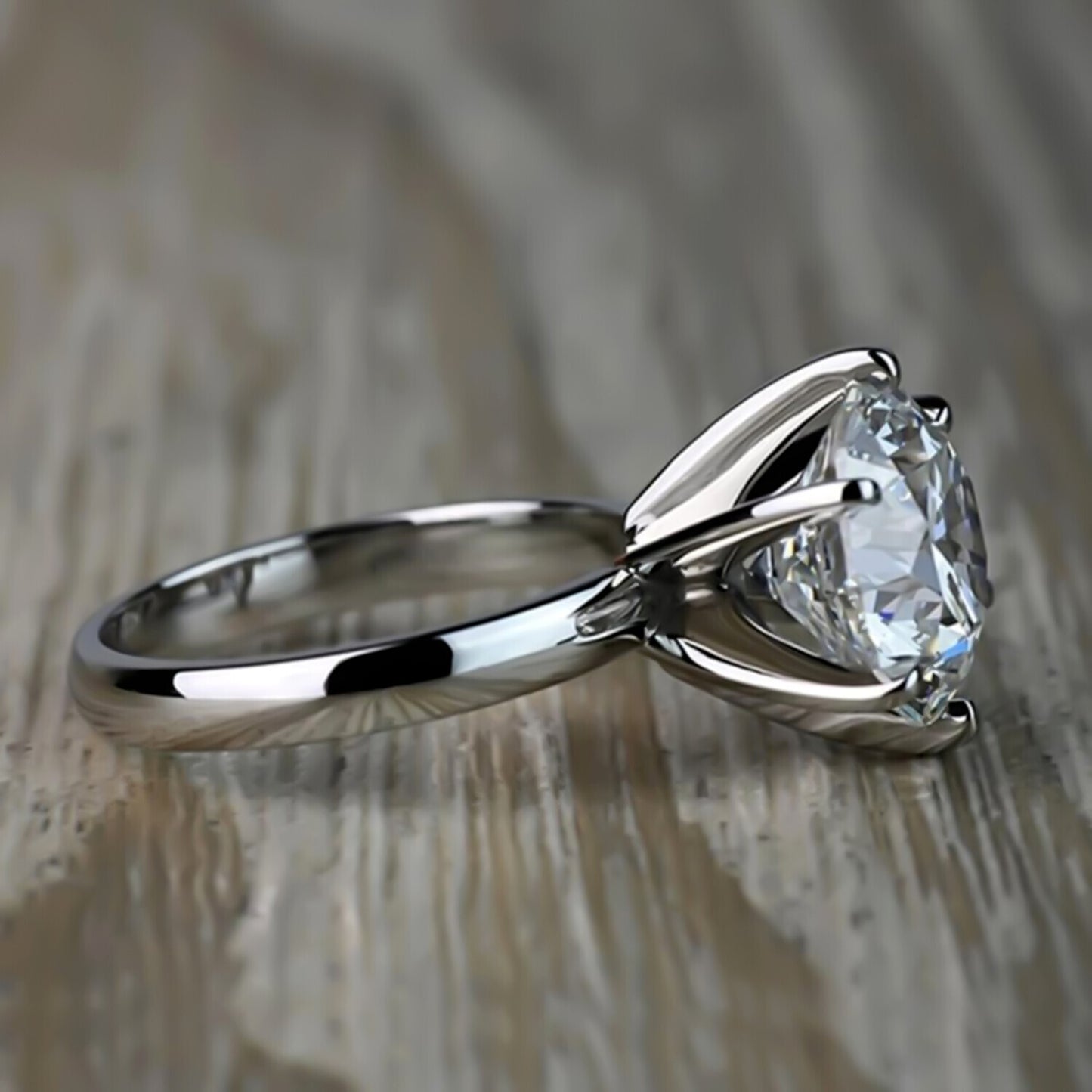 7.50 Ct White Moissanite Ring in – Elegant Jewelry for Mom's Gift 18K Gold Plated V 18K Gold Plated