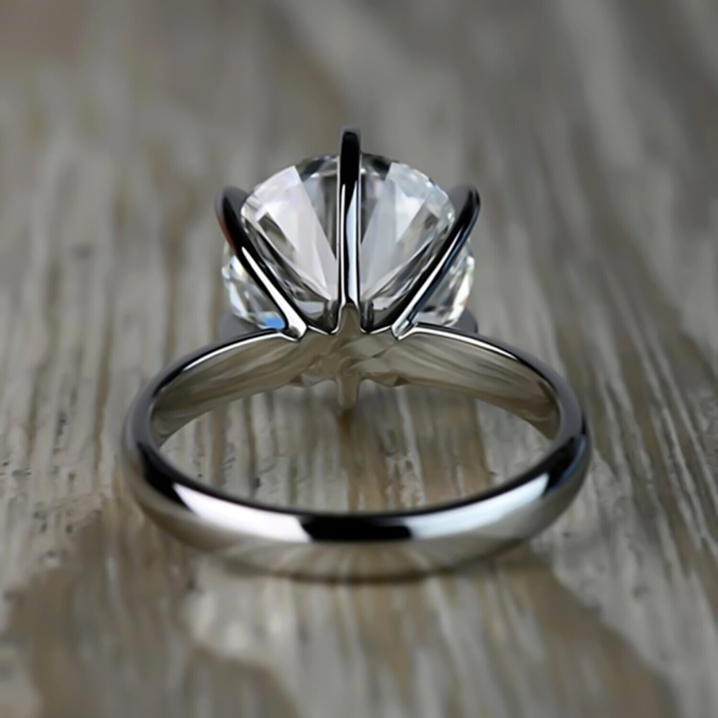 7.50 Ct White Moissanite Ring in – Elegant Jewelry for Mom's Gift 18K Gold Plated V 18K Gold Plated