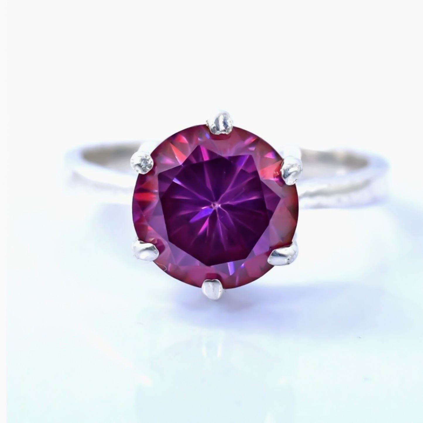 2ct Certified VVS Pink Moissanite Ring Jewelry Gift For Her Love 18K Gold Plated Ve 18K Gold Plated