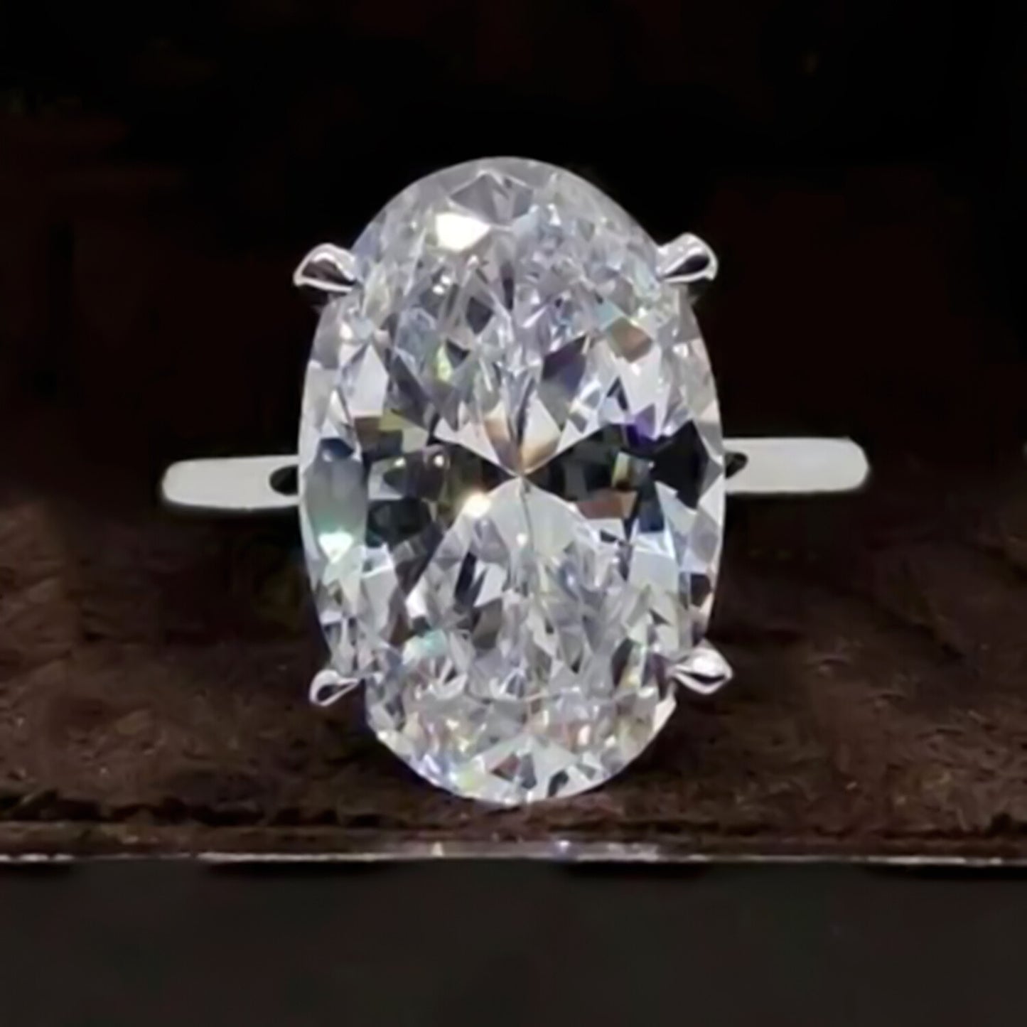 2.45ct Certified Natural VS1 White Moissanite Ring For Her Gift Idea 18K Gold Plate 18K Gold Plated