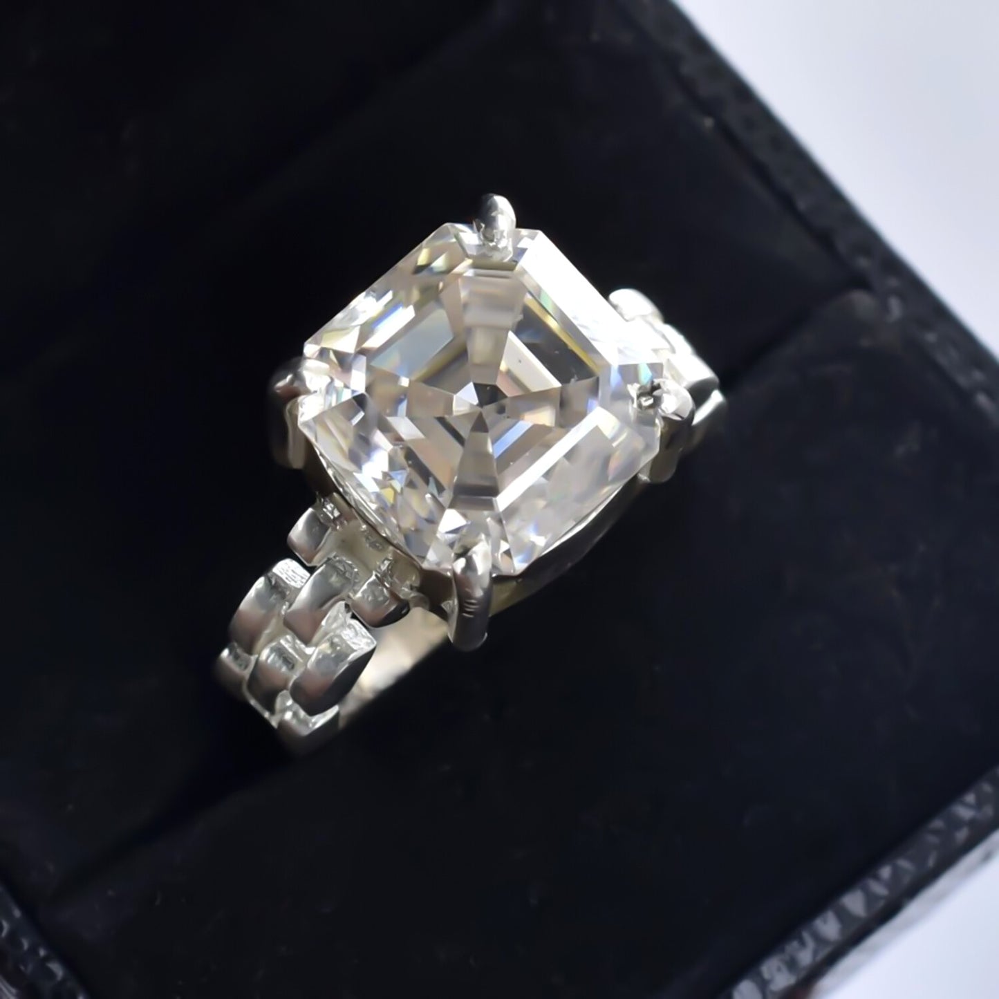 11.15ct Natural Radiant VS1 White Moissanite Ring Certified Gift 18K Gold Plated Ve 18K Gold Plated