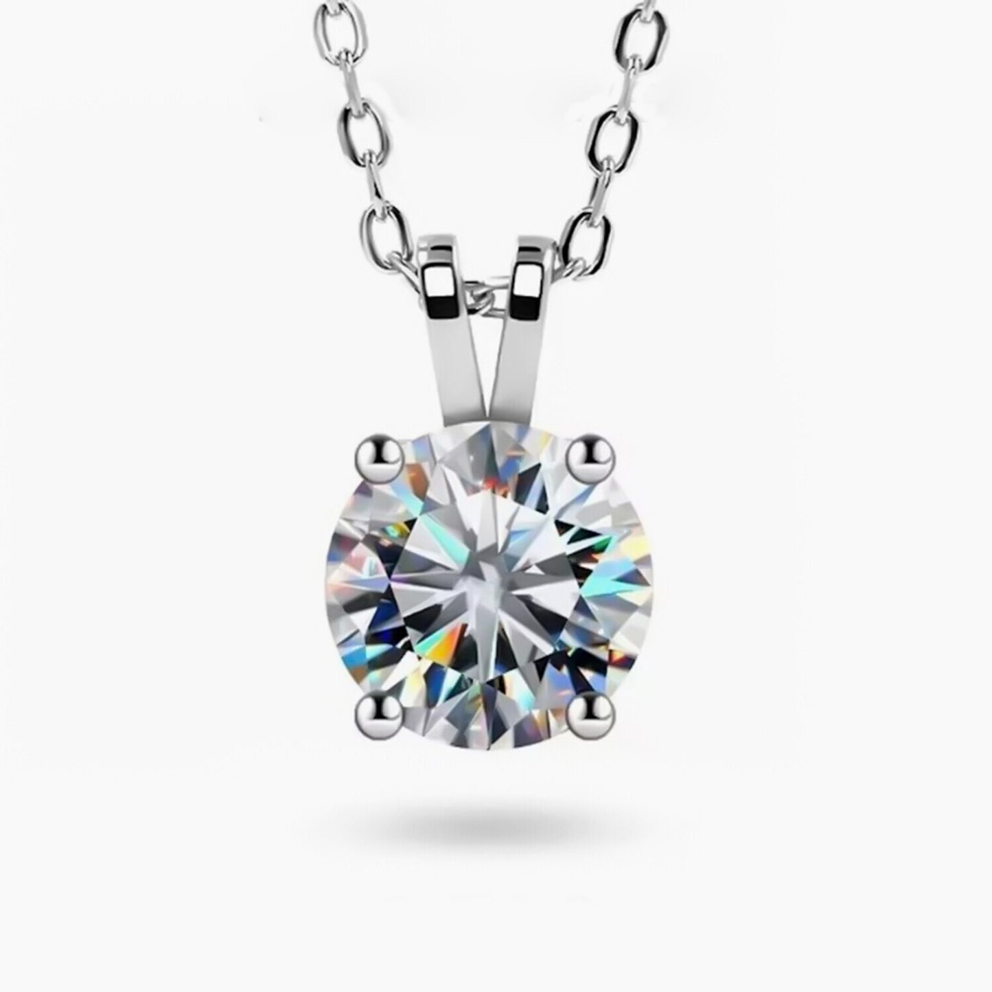 3.30 Ct White Moissanite Pendant Black Friday Special Gift Jewelry 18K Gold Plated 18K Gold Plated