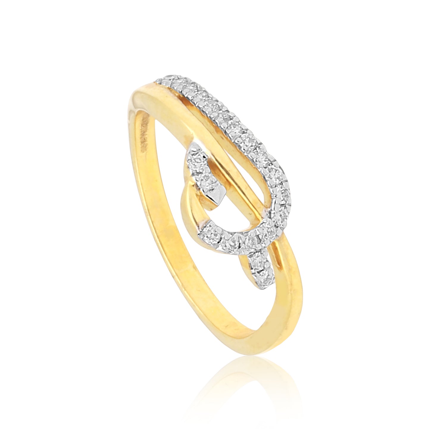 0.18 Ct. IGI Certified 18k Yellow Gold Diamond Cluster Ring For Women Gift - view 3