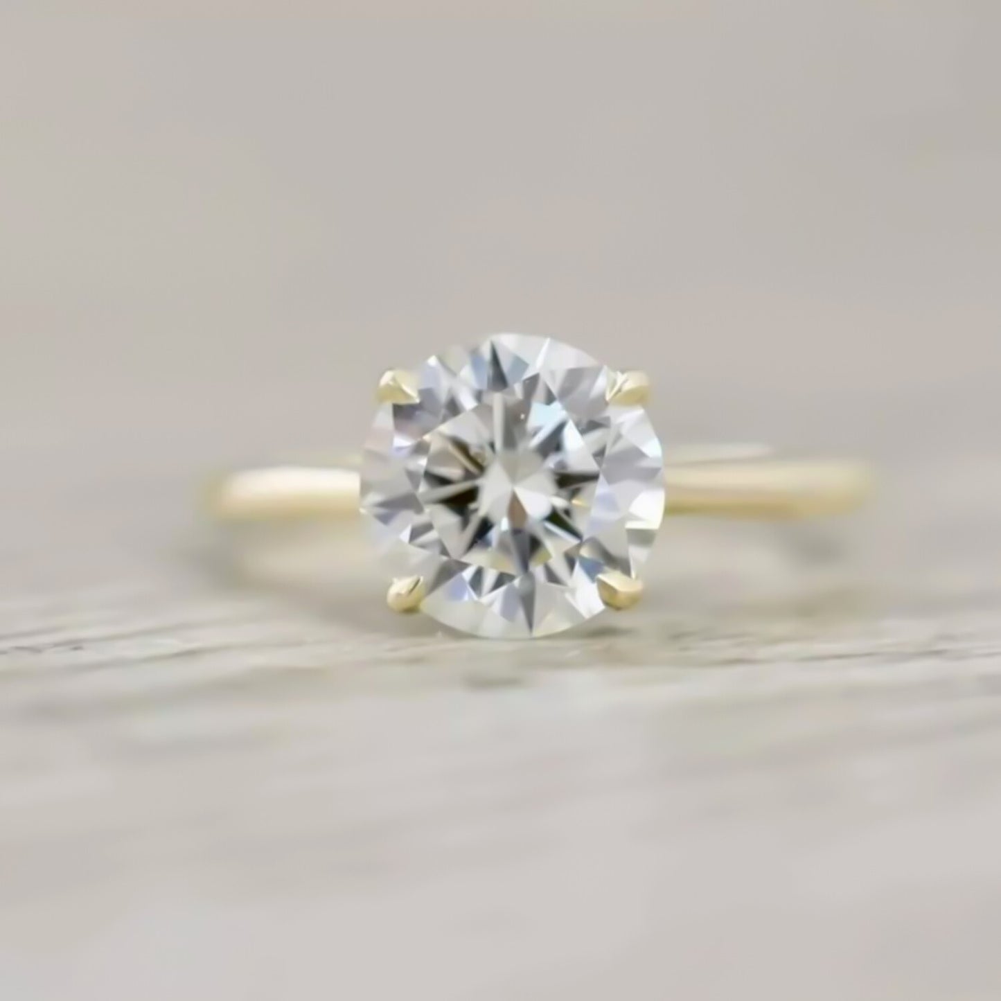 Certified 3.40ct VS1 White Moissanite Ring Jewelry Anniversary Gift 18K Gold Plated