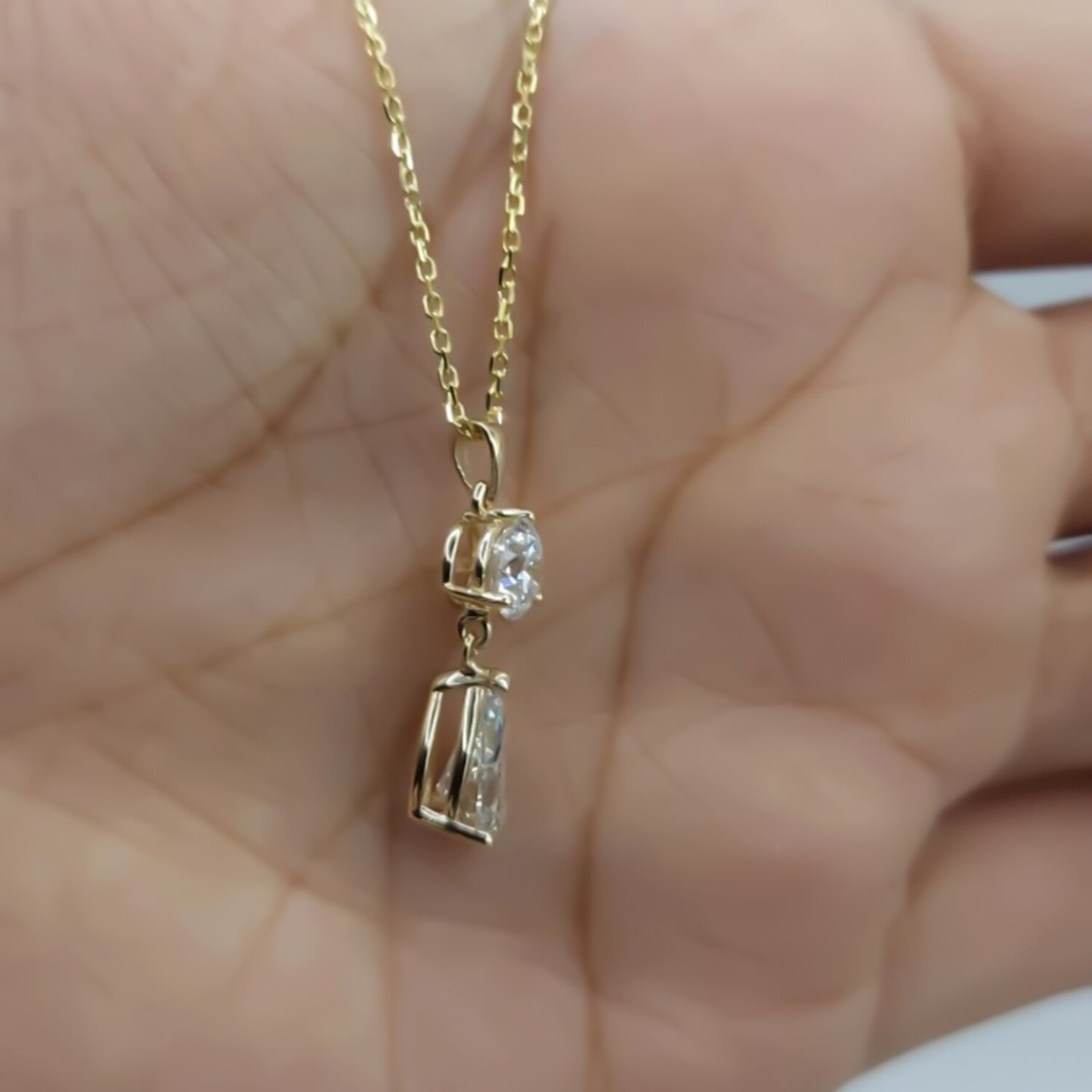 Beautiful 3Ct Certified Round Cut White Moissanite Pendant In 18K Gold Plated Verm 18K Gold Plated