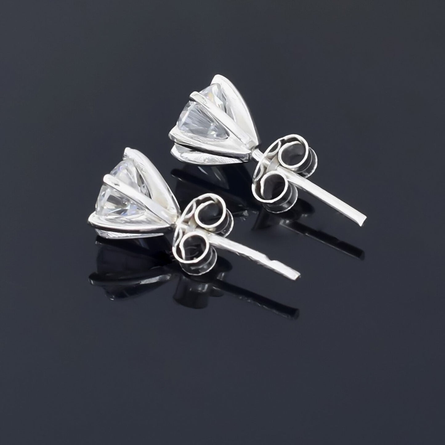 7.30Ct Certified White Moissanite In Gold Vermeil Dangler Earrings