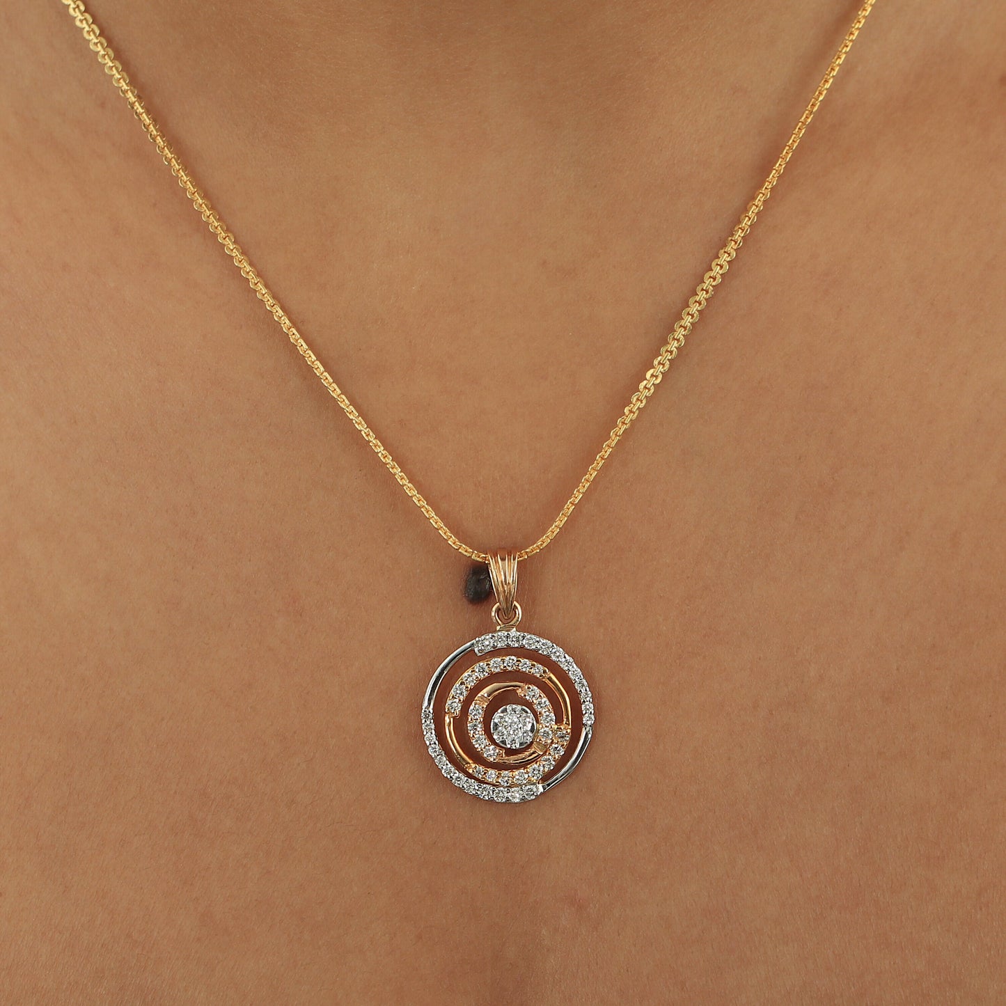 IGI Certified 0.80 Ct. Natural Diamond Necklace Pendant in 18K Gold For Women - view 4