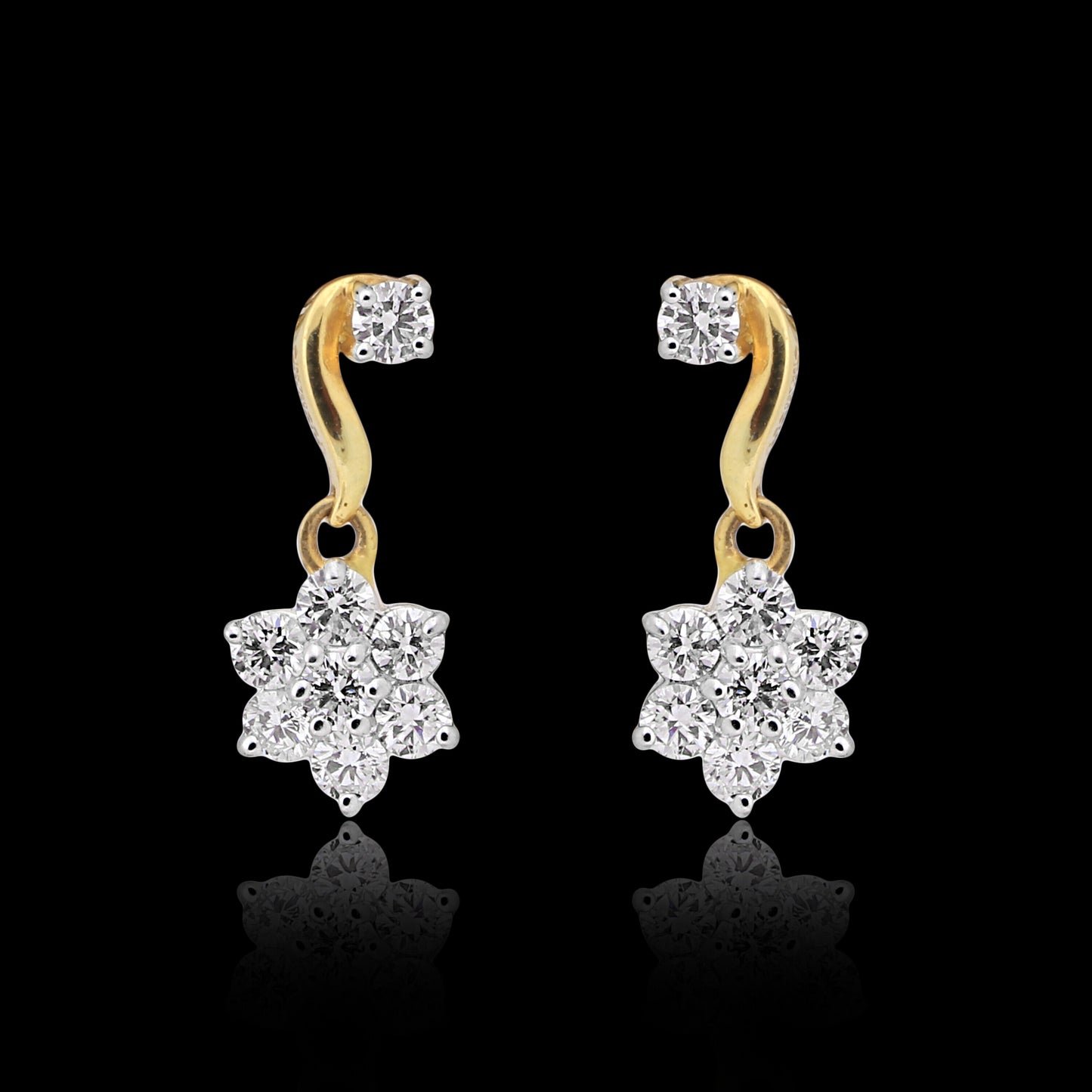 IGI Certified 1.09 Ct Round Diamond Earrings H-I VS Premium Stud Tops