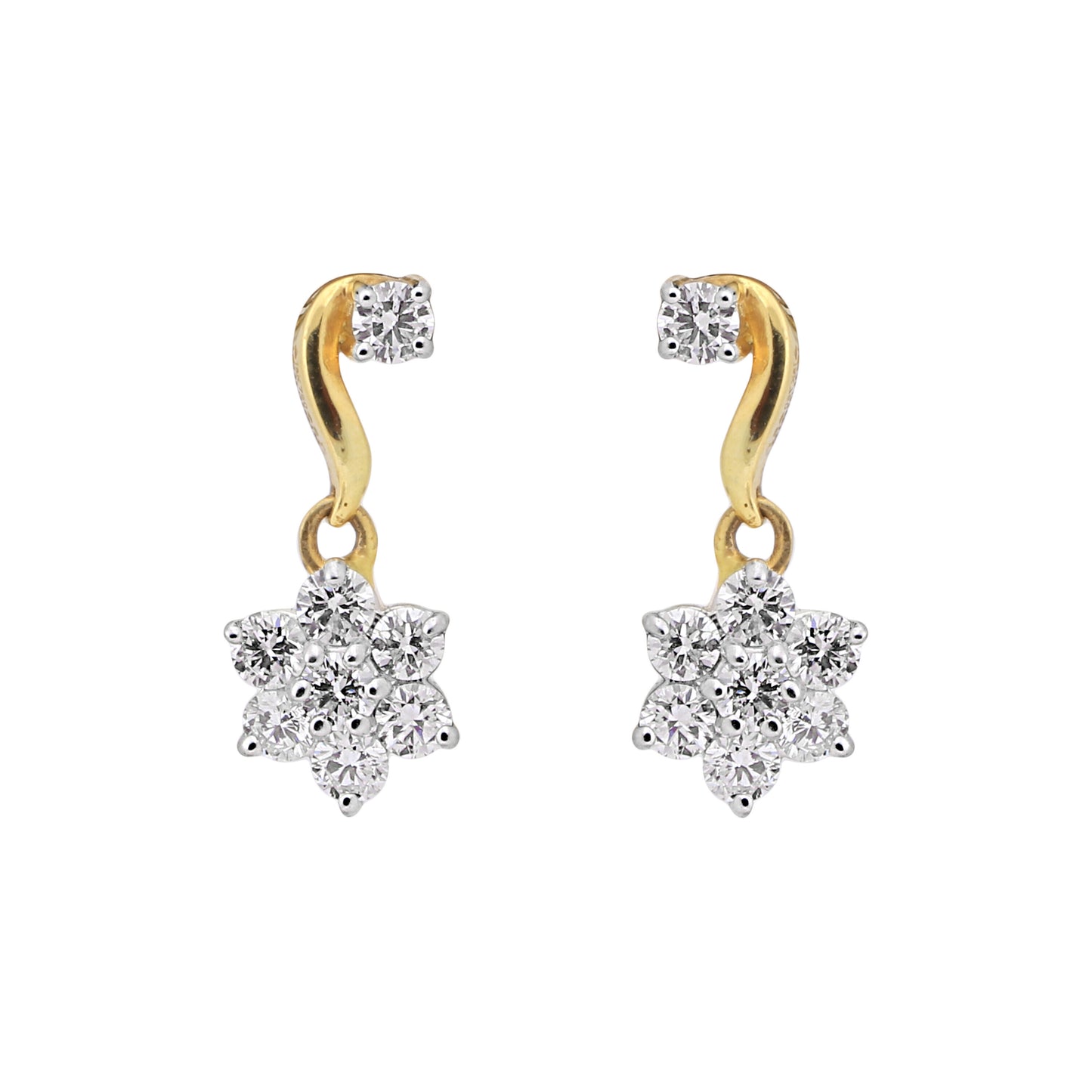 IGI Certified 1.09 Ct Round Diamond Earrings H-I VS Premium Stud Tops
