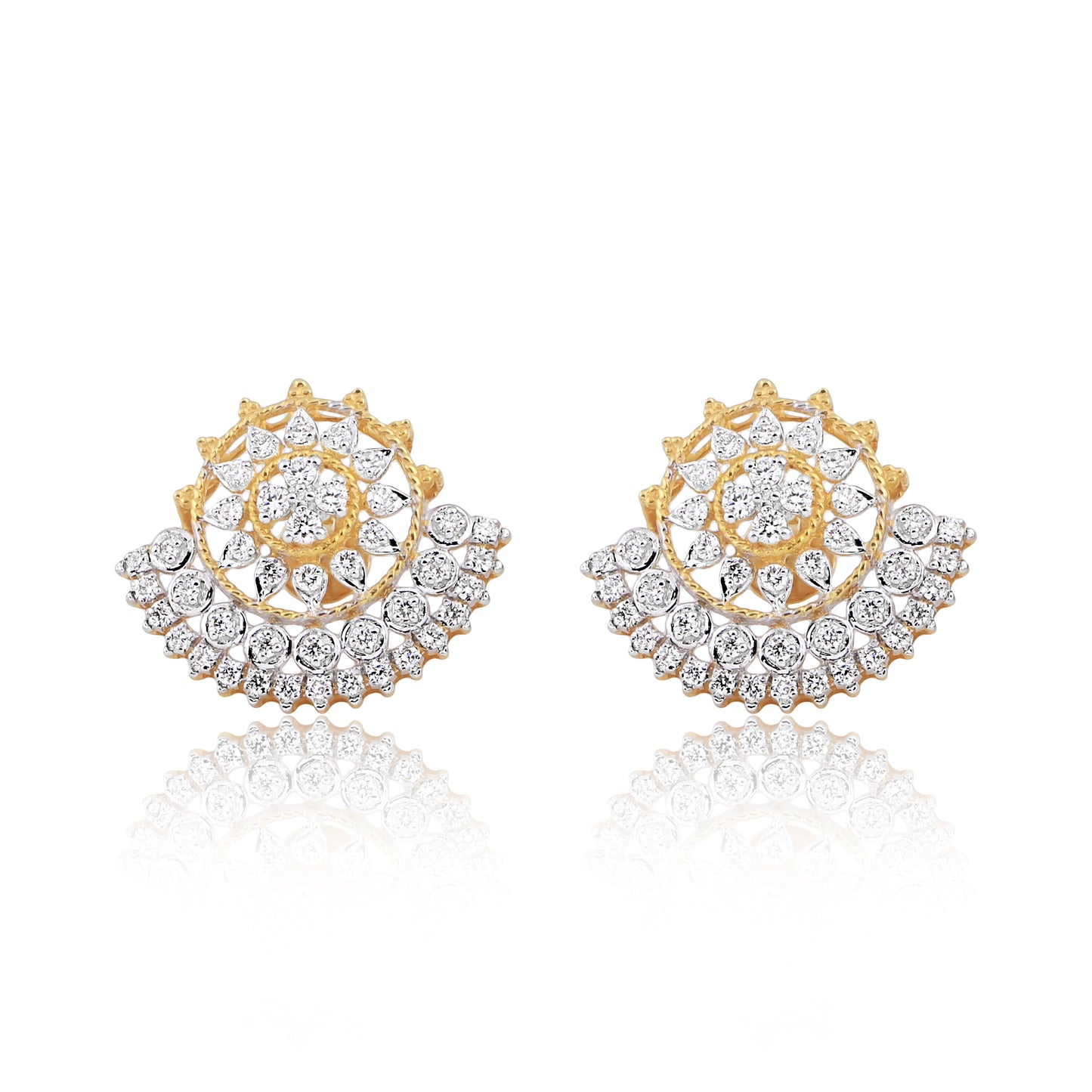 0.81 Ct IGI Certified . Natural Diamond 18KT Gold Stud Earrings gifts for Gift
