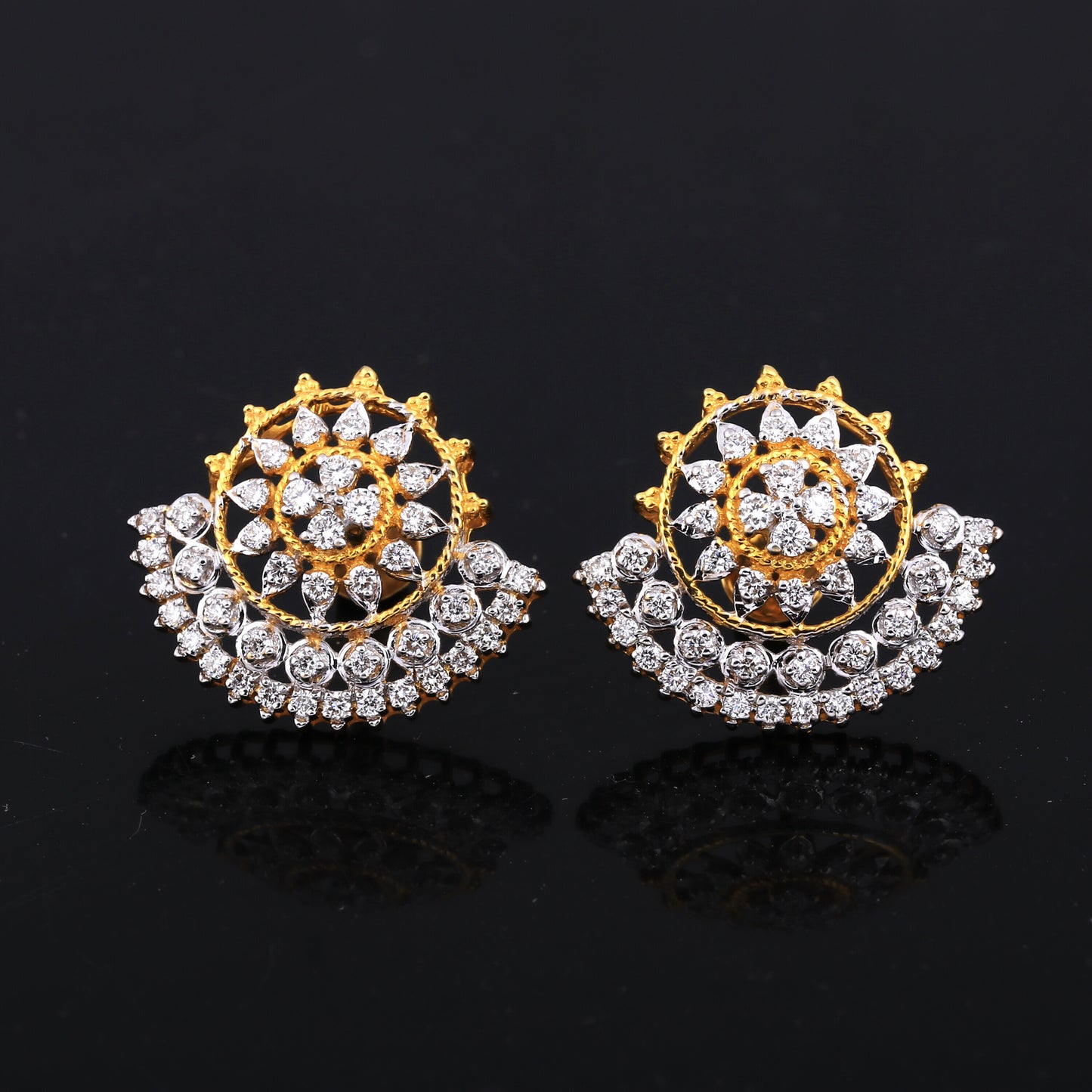 0.81 Ct IGI Certified . Natural Diamond 18KT Gold Stud Earrings gifts for Gift