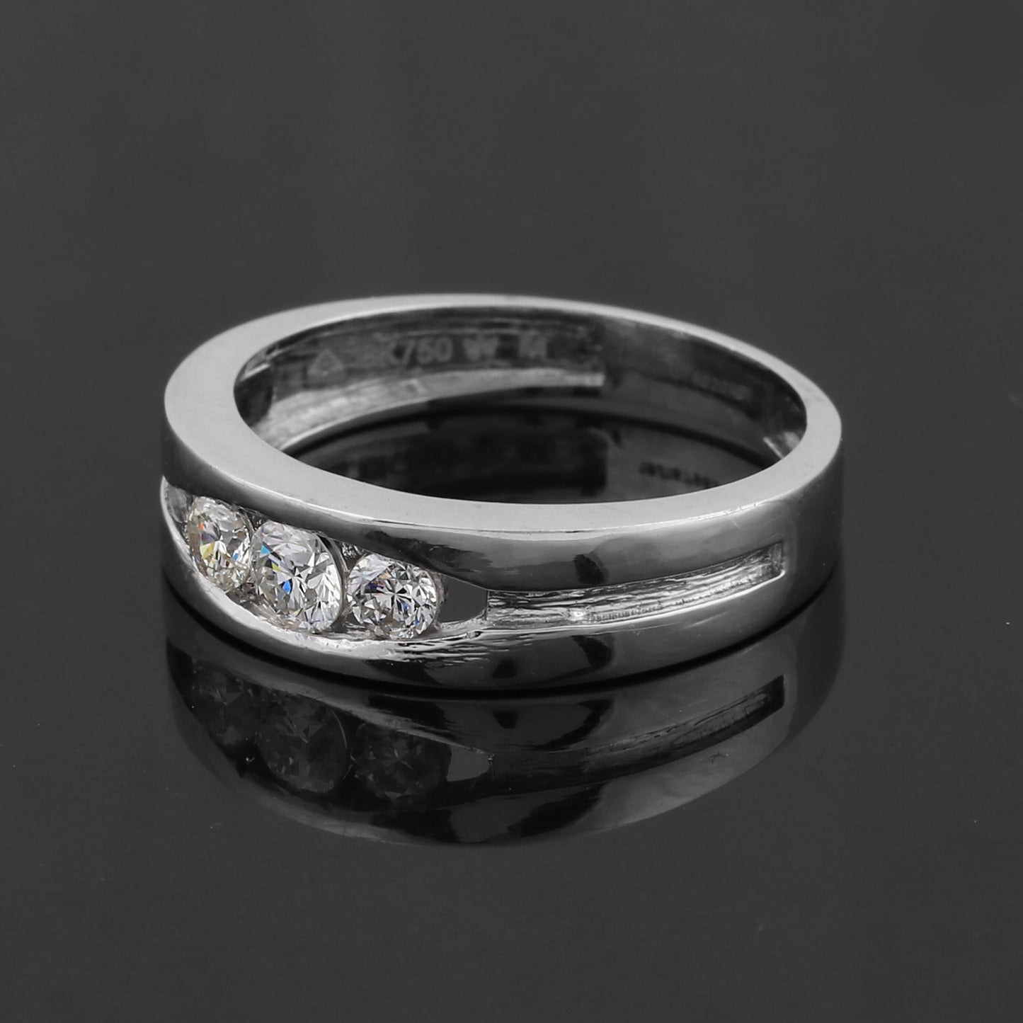 0.50 Ct Natural Diamond Ring 18K Gold IGI Certified H-I Color SI2-I1 Clarity