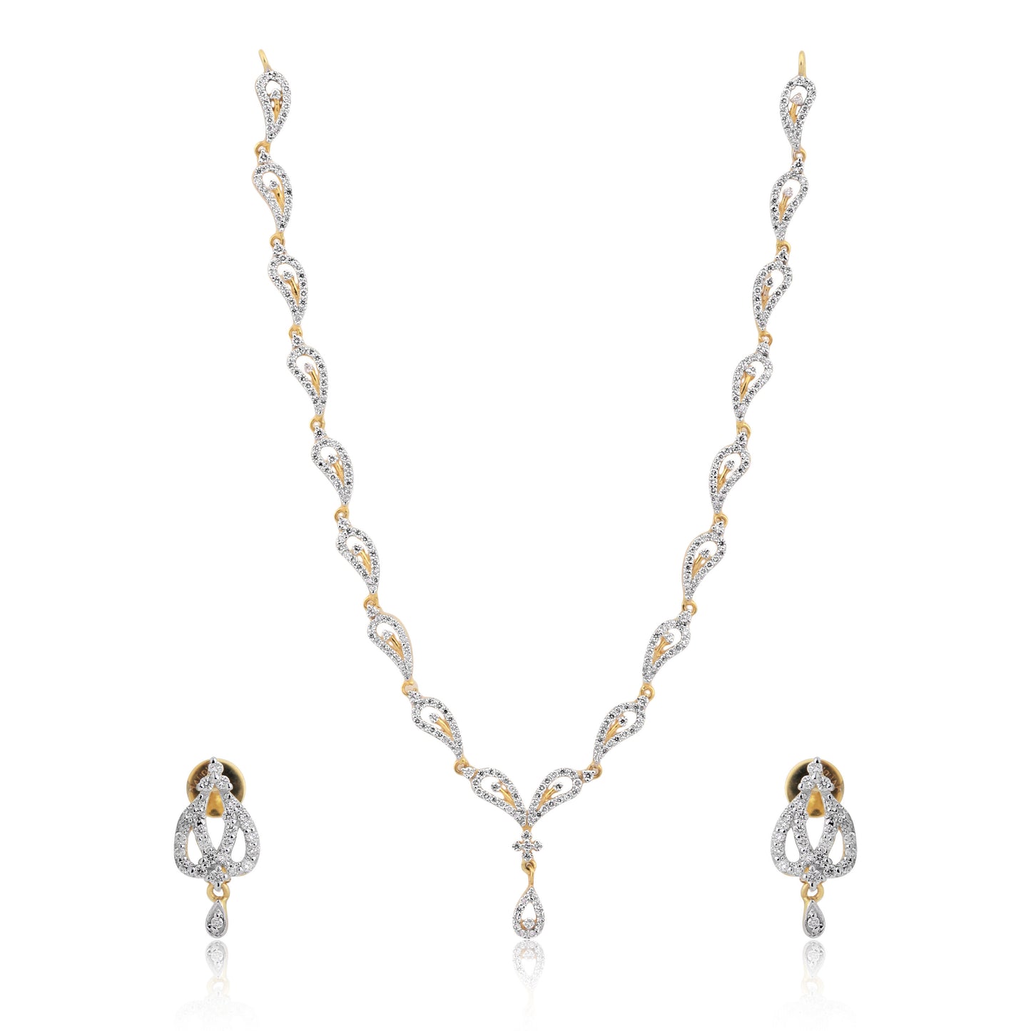 IGI Certified 18K Gold Diamond Set 2.20 Ct G-H-I VS Premium Women Jewelry Set