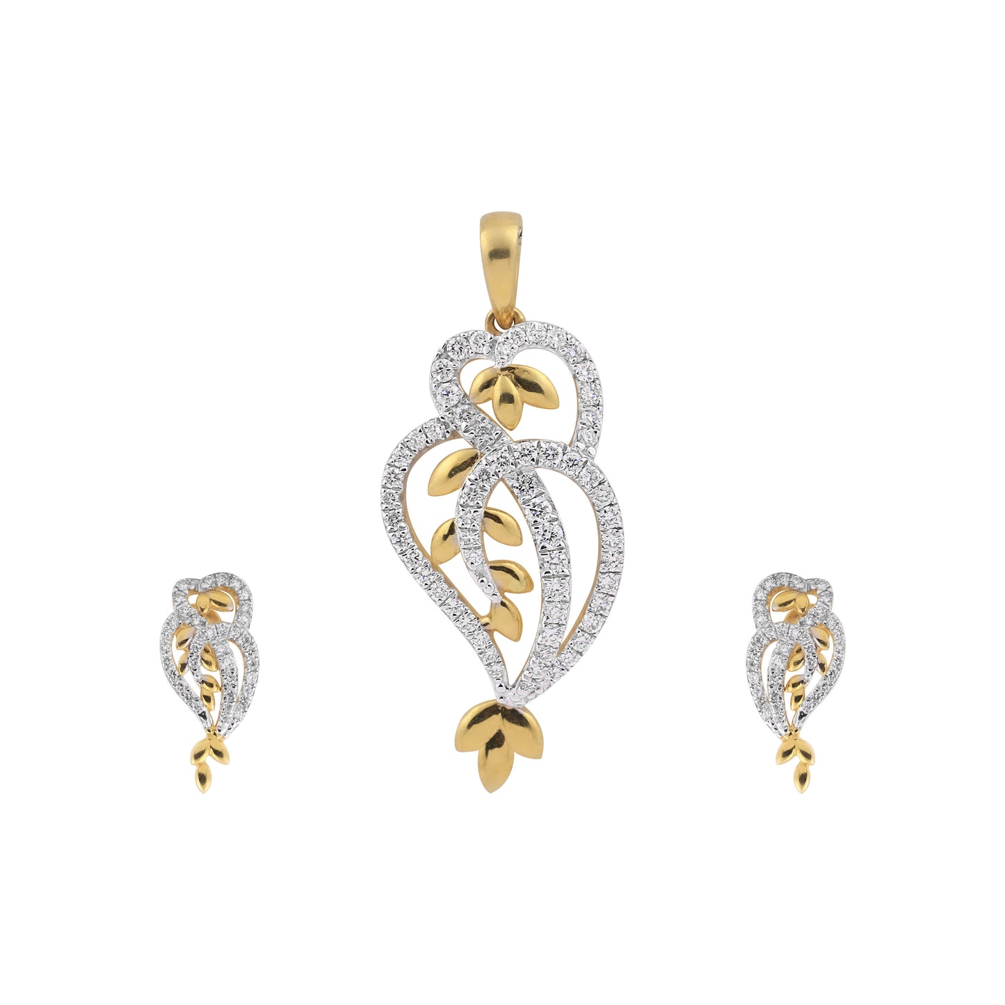 18k Gol IGI Certified Diamond Pendant Set 2.96 ct Necklace Engagement Jewelry