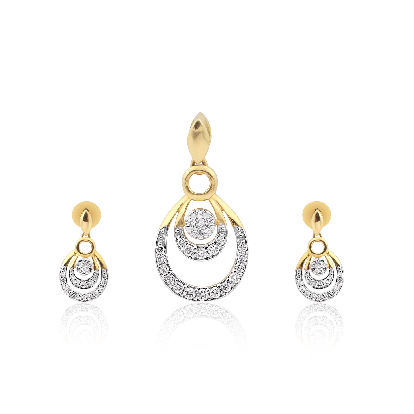 Luxury Diamond Pendant Set IGI Certified 0.78 Ct 18K Gold G-H-I VS Gift Jewelry