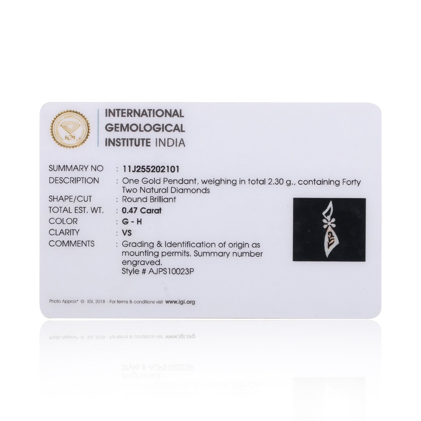 IGI Certified Diamond Pendant Set 1.02 Ct 18K Gold G-H VS Elegant Gift Jewelry - view 6
