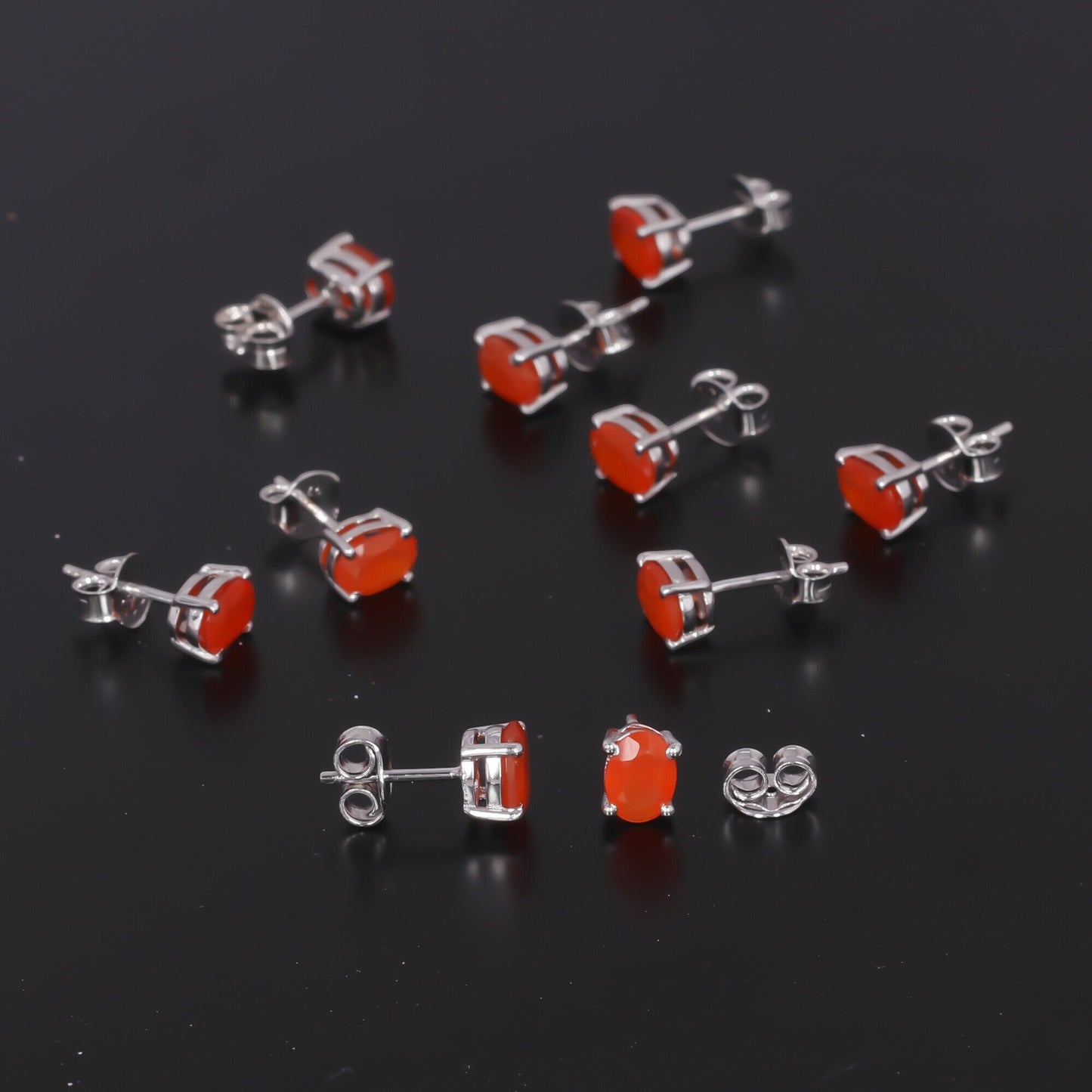 65 Ct Natural Orange Carnelian Earrings - GEMHUB & CO. - View 5
