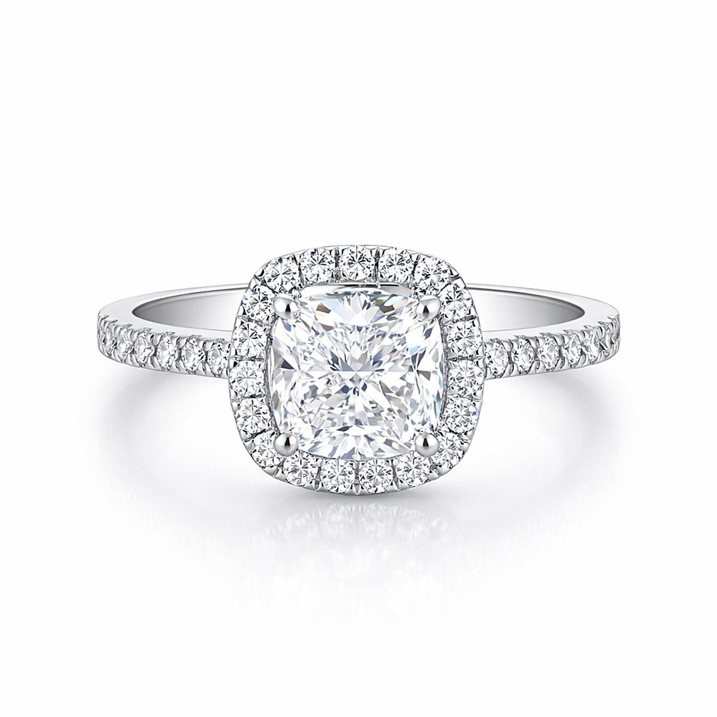 2 Ct Cushion Cut Lab Grown Diamond Ring - GEMHUB & CO. - View 2