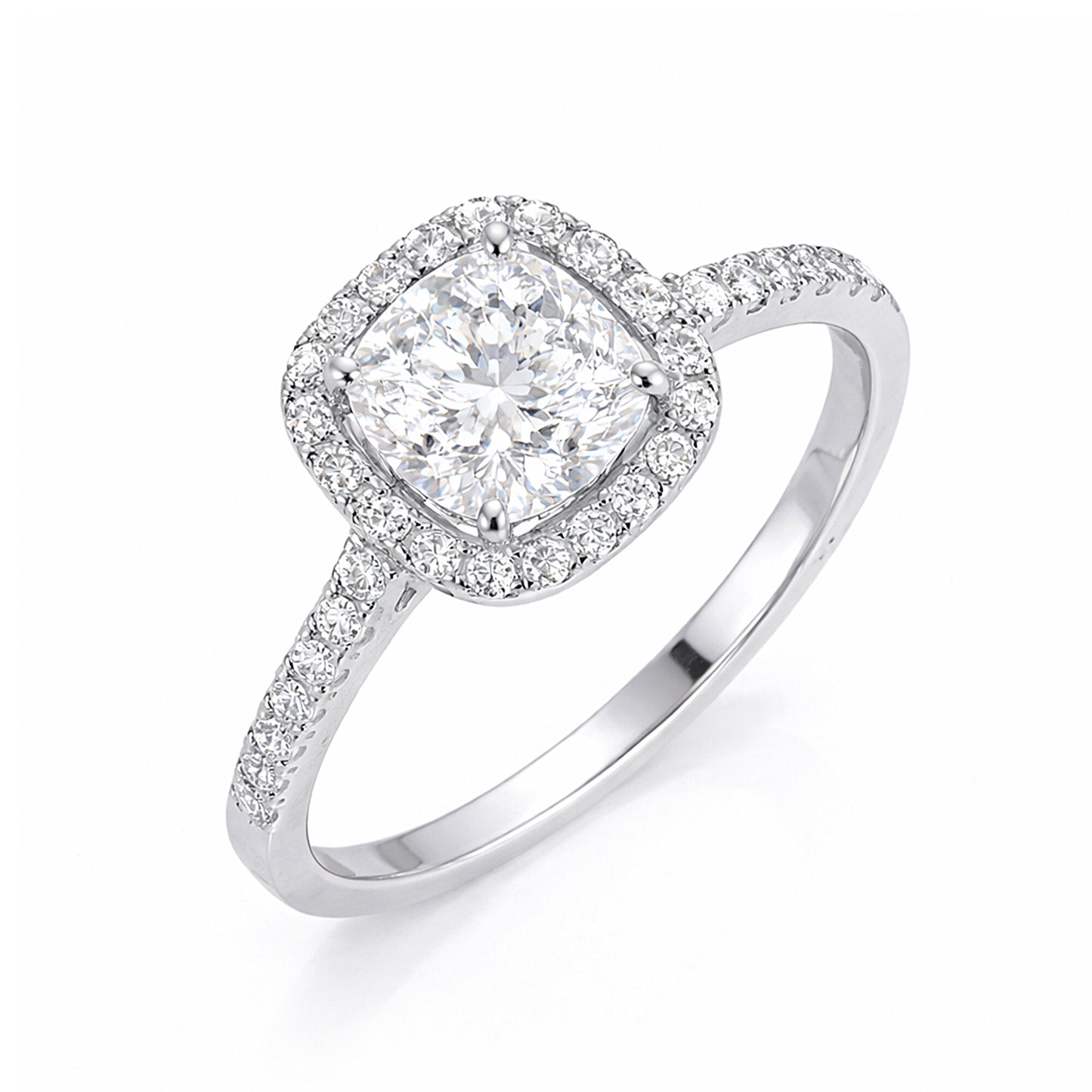 2 Ct Cushion Cut Lab Grown Diamond Ring - GEMHUB & CO.