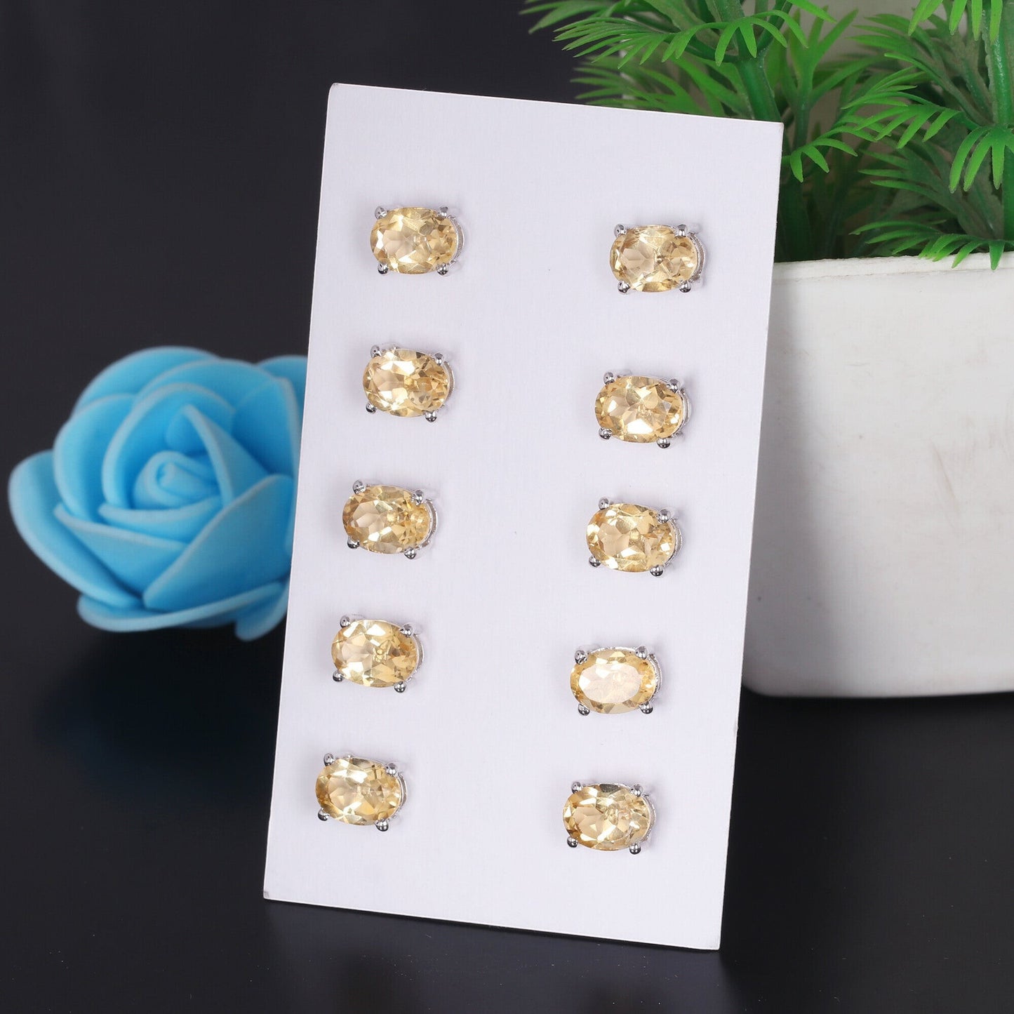 65 Ct Natural Yellow Citrine Earrings - GEMHUB & CO.