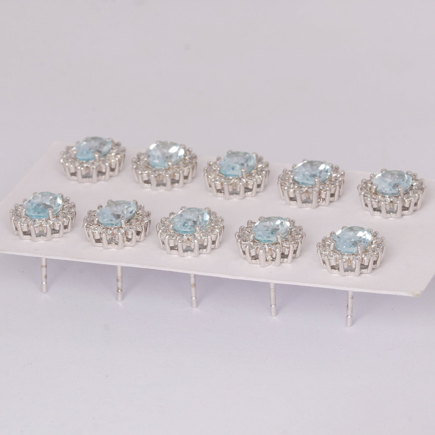 65 Ct Natural Aqua Sky Aquamarine Earrings - GEMHUB & CO.