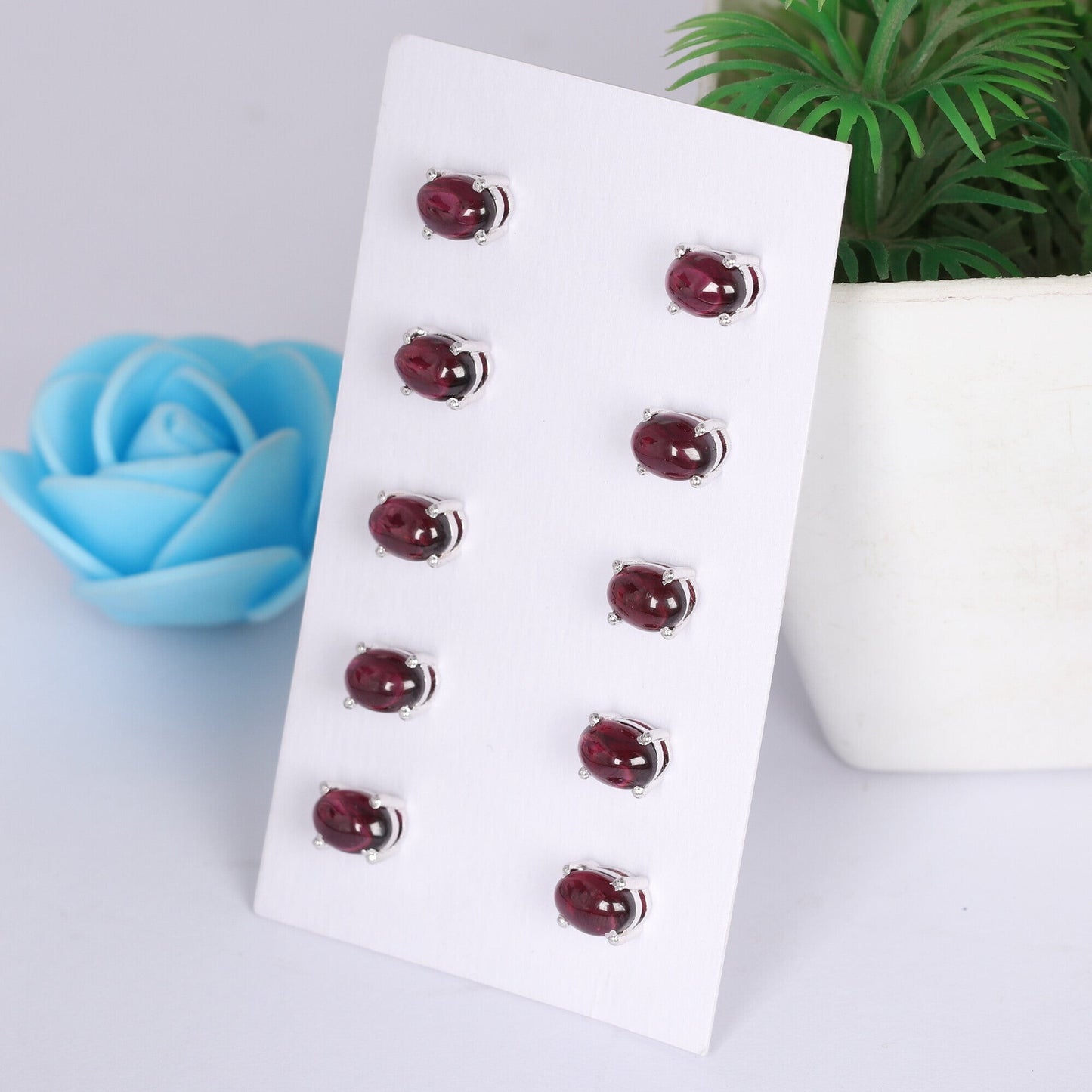65 Ct Natural Red Garnet Earrings - GEMHUB & CO.