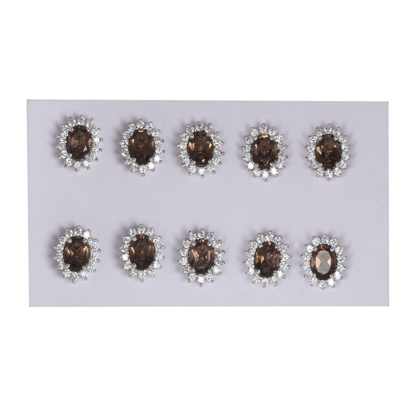65 Ct Natural Smoky Topaz Earrings - GEMHUB & CO. - View 2