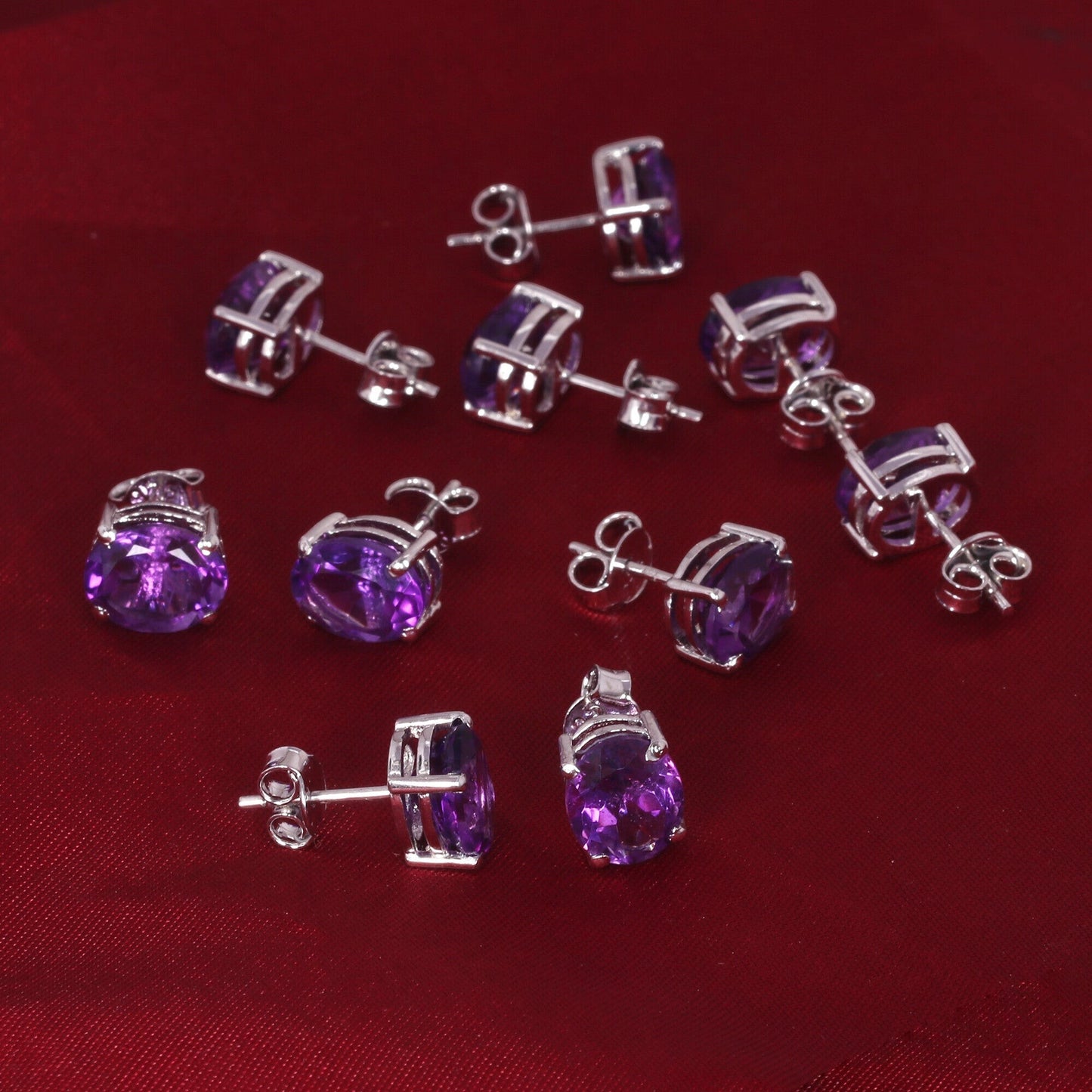 65 Ct Natural Purple Amethyst Earrings - GEMHUB & CO. - View 6