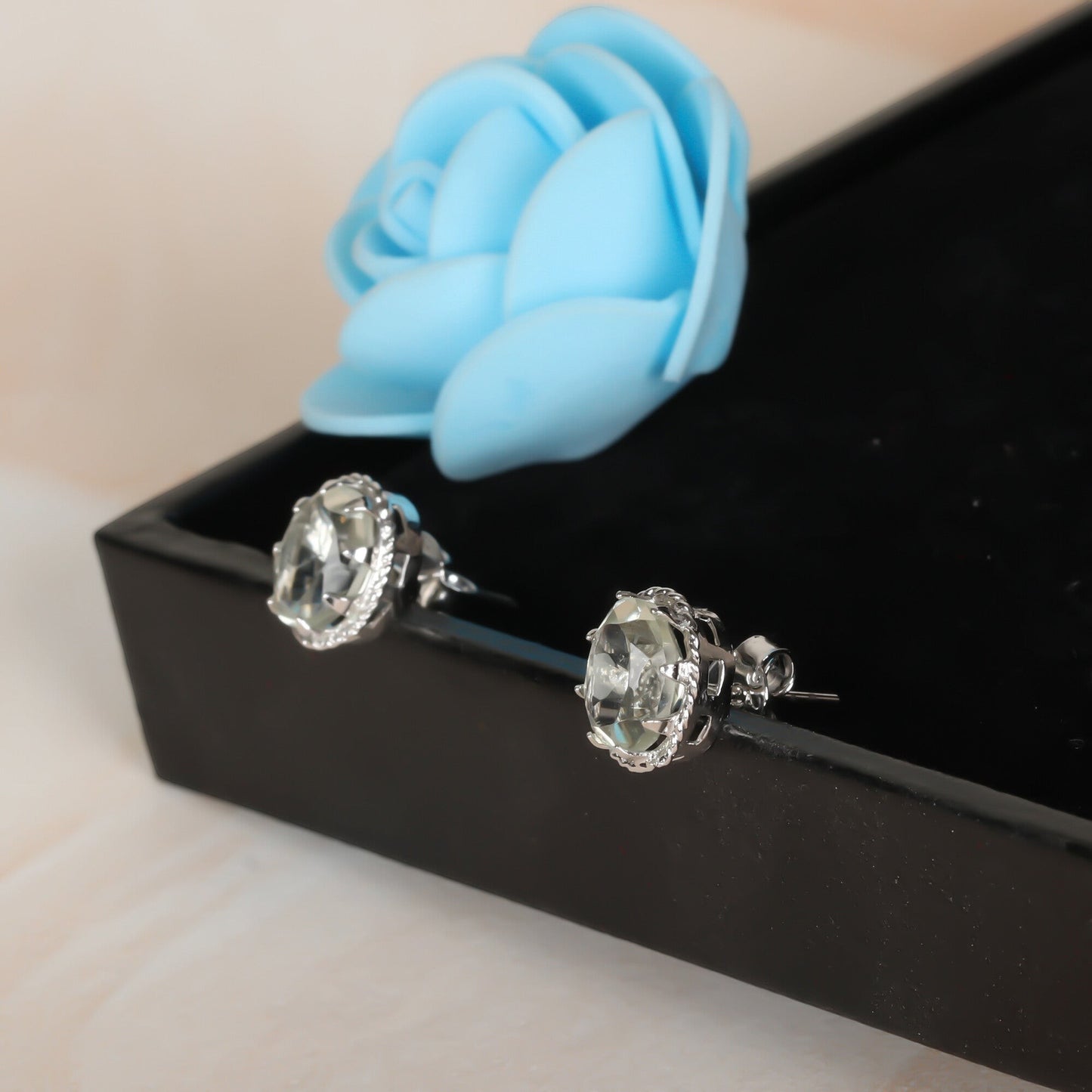 10 Ct Natural Aqua Sky Aquamarine Earrings - GEMHUB & CO. - View 5