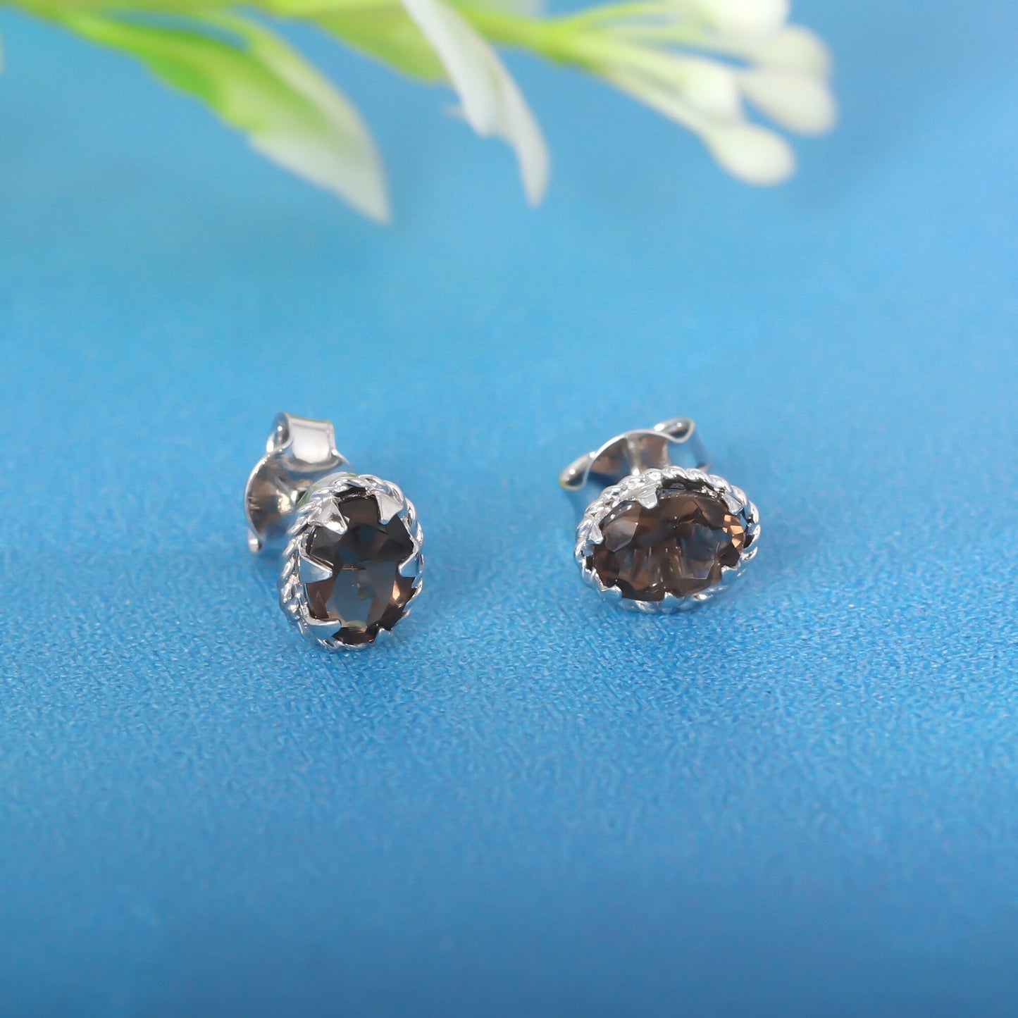 10 Ct Natural Brown Topaz Earrings - GEMHUB & CO. - View 6