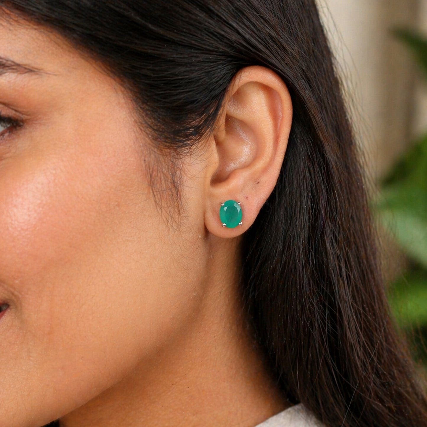 10 Ct Natural Green Emerald Earrings - GEMHUB & CO.