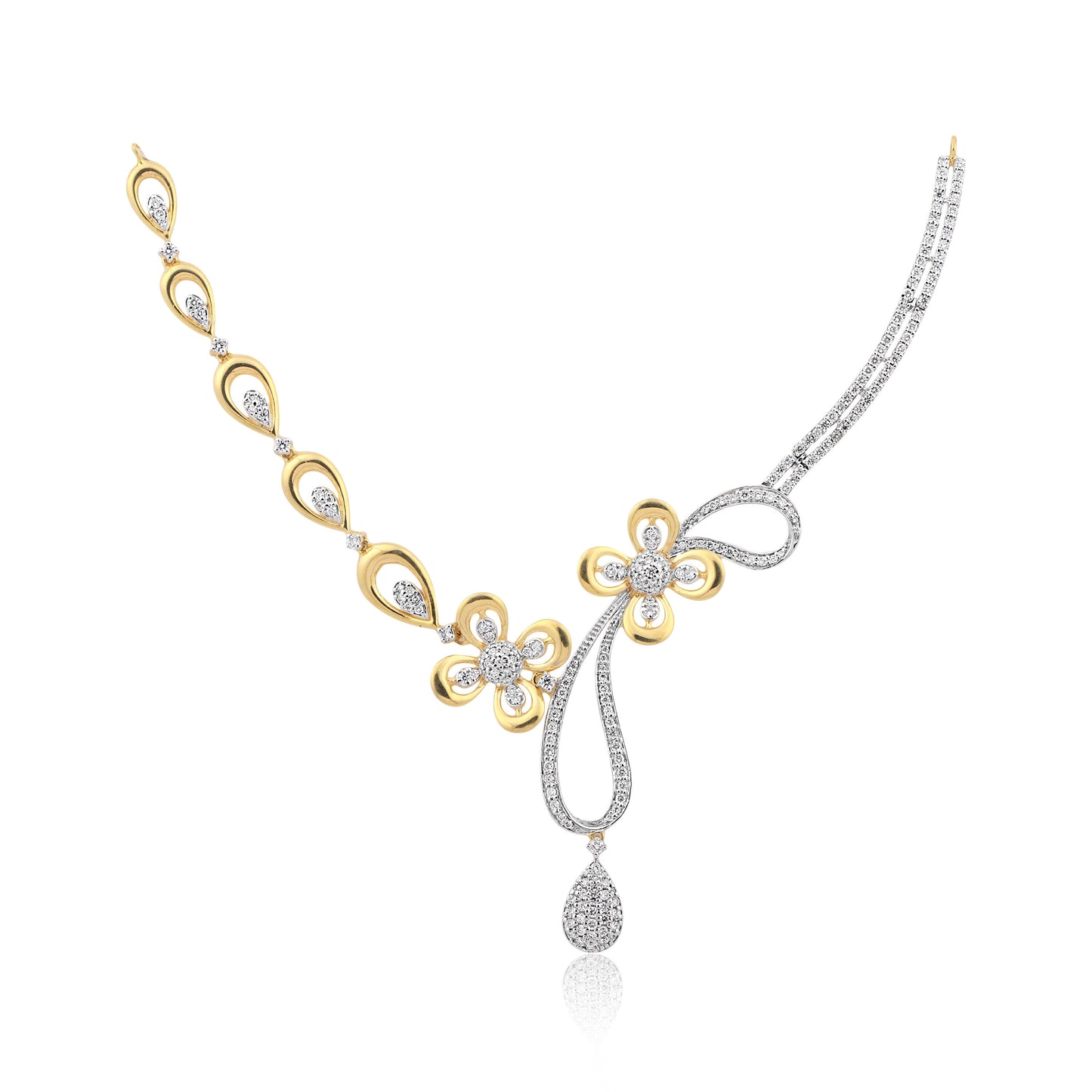 3.42 Ct Diamond Jewelry Set G-H VS Natural Necklace & Earrings Set