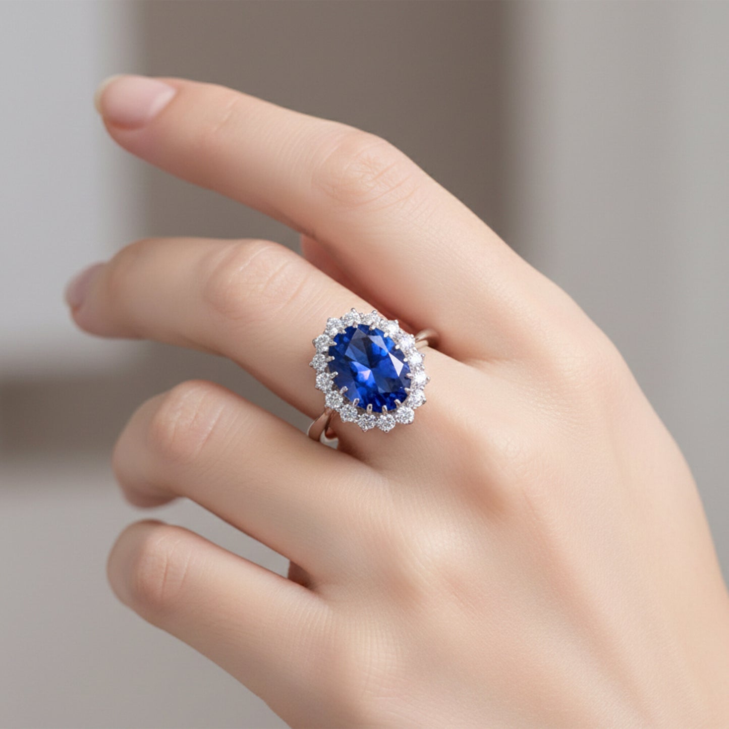5 Ct Natural Blue Sapphire Ring - GEMHUB & CO. - View 4