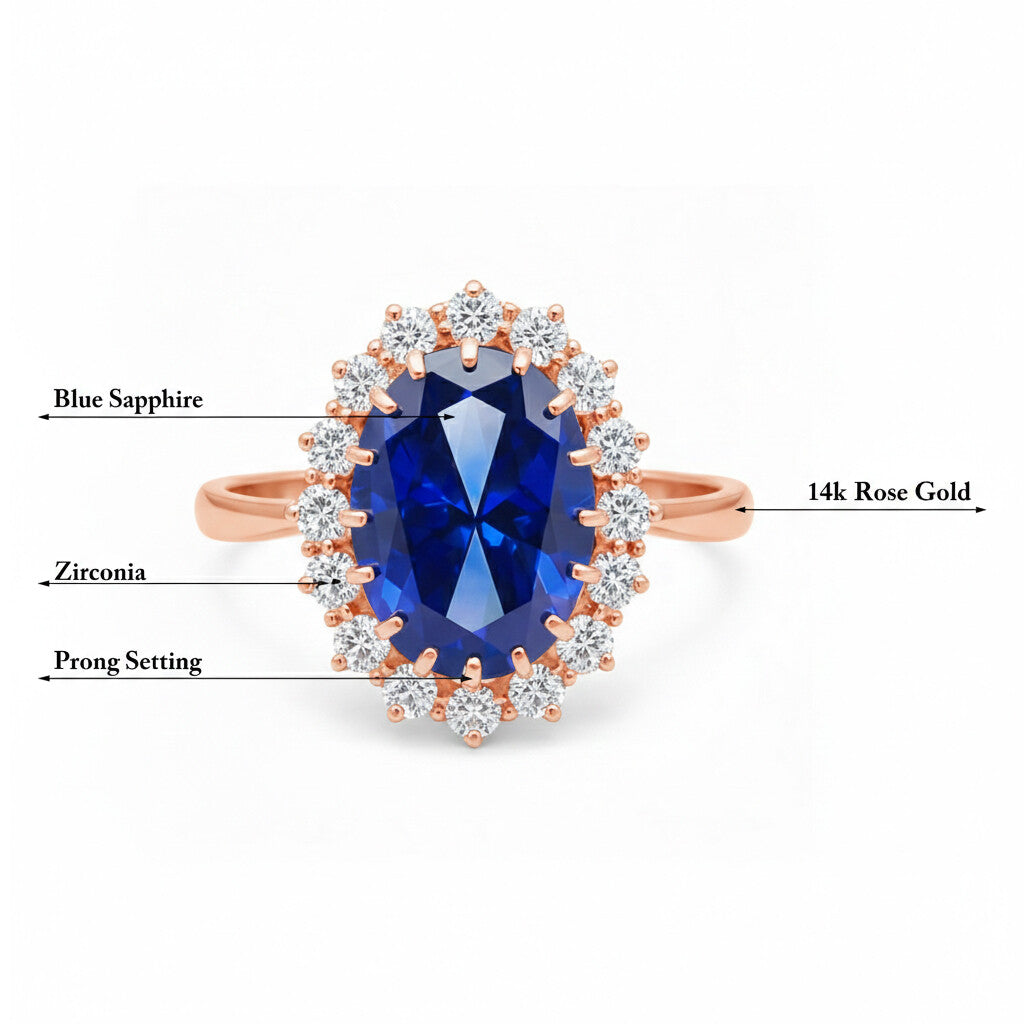 5 Ct Natural Blue Sapphire Ring - GEMHUB & CO. - View 6