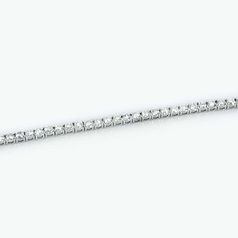 5CT Round Cut Natural Diamond Engagement Gift For Tennis Bracelet 14k White Gold - Image 2 - GEMHUB & CO.