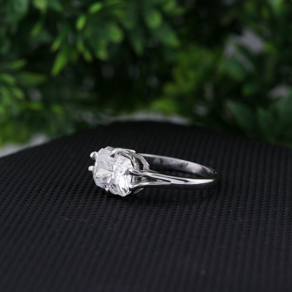 3.60 Ct Radiant Cut Lab Grown Diamond Ring - GEMHUB & CO. - View 4