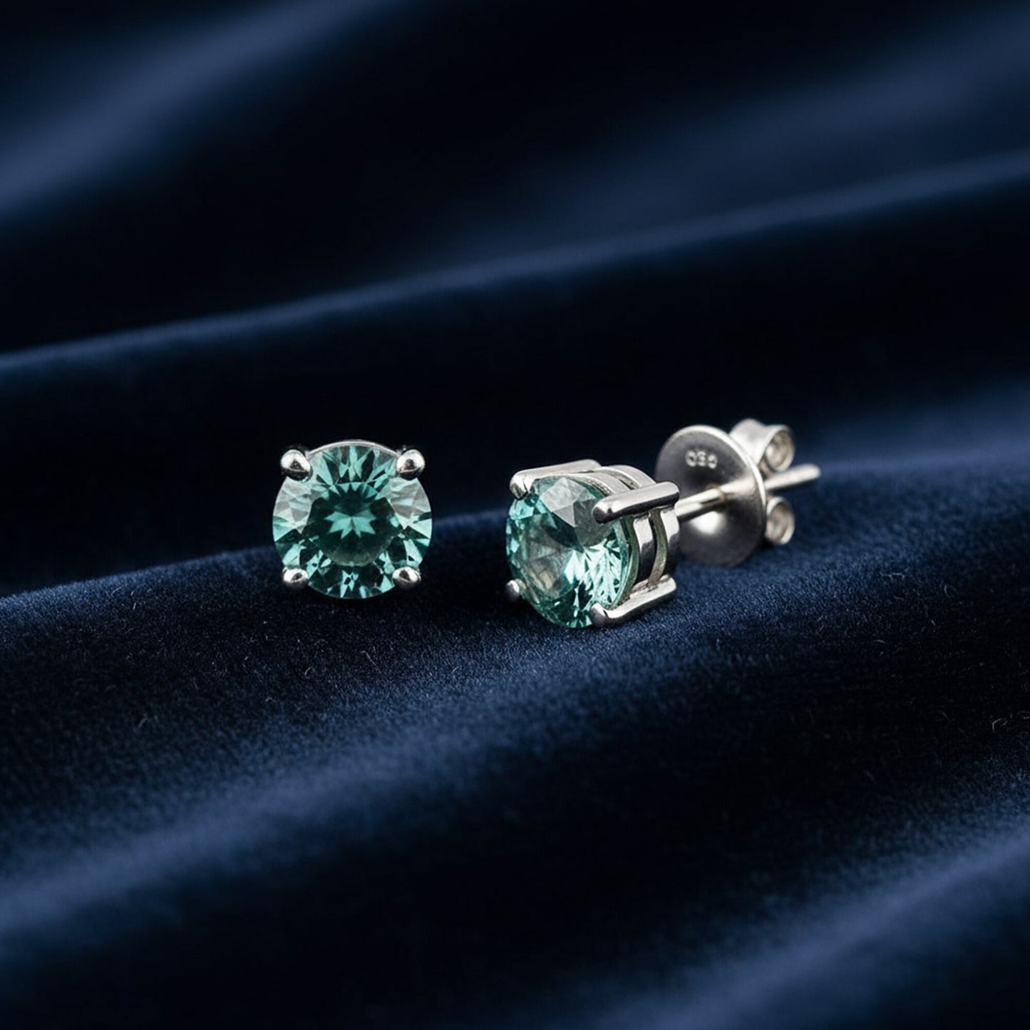 2 Ct Round Cut Lab Grown Diamond Earrings - View 4