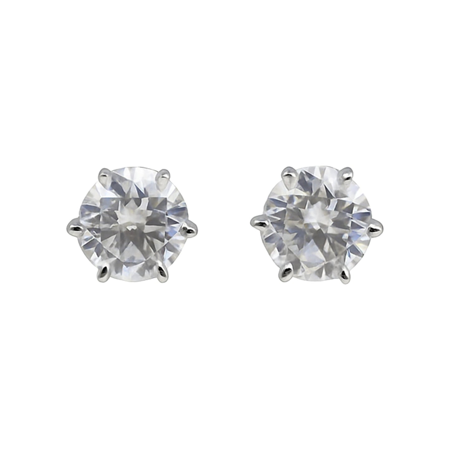 4.00 Ct Round Cut Lab Grown Diamond Earrings - GEMHUB & CO.