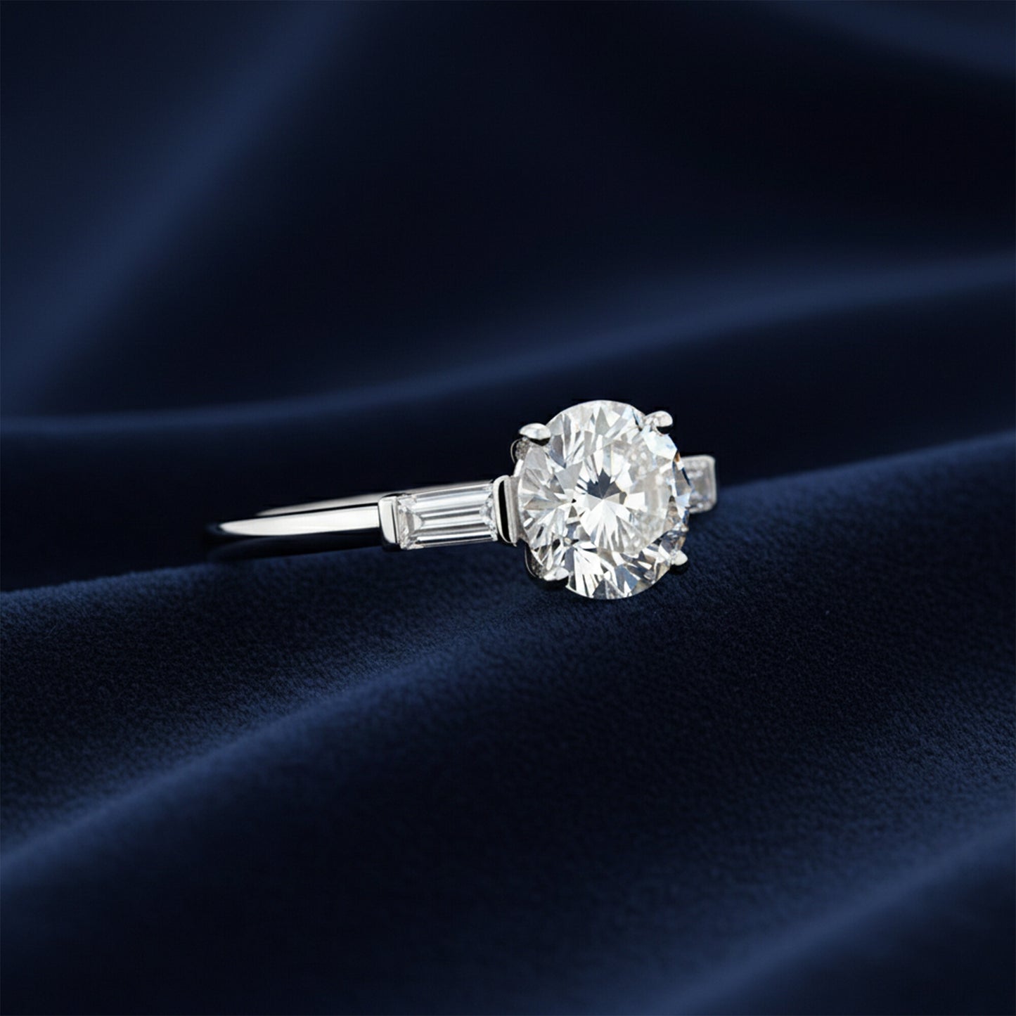 3.50 Ct Round Cut Lab Grown Diamond Ring - GEMHUB & CO. - View 4