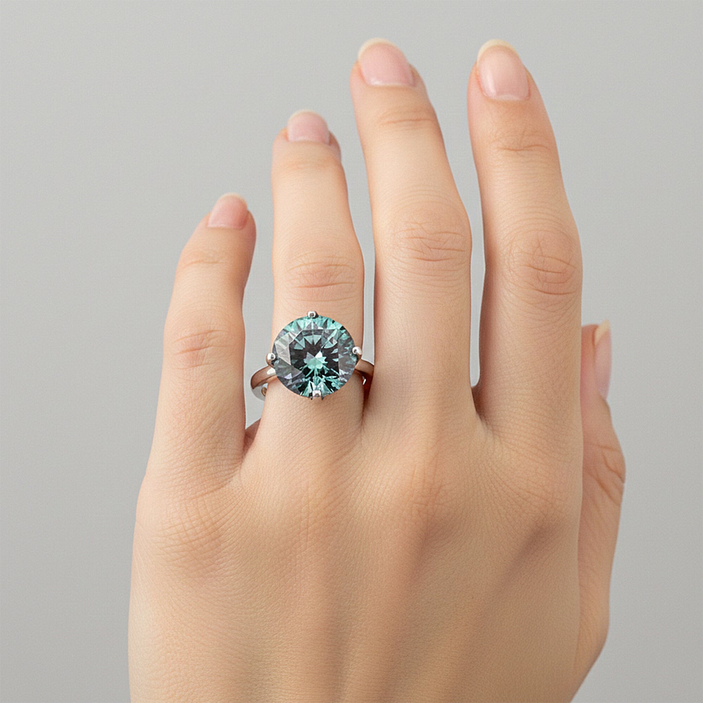 3.00 Ct Round Cut Lab Grown Diamond Ring - GEMHUB & CO. - View 6