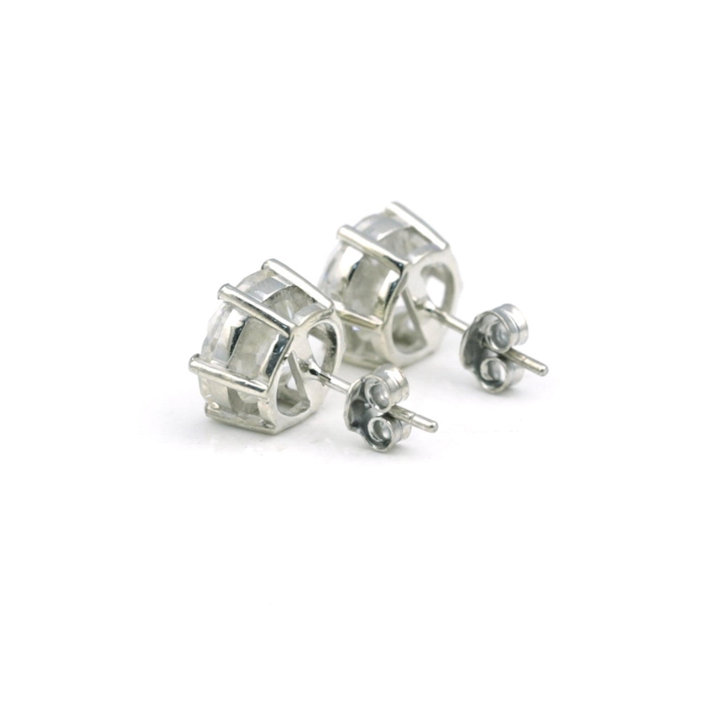 4.00 Ct Round Cut Lab Grown Diamond Earrings - View 3