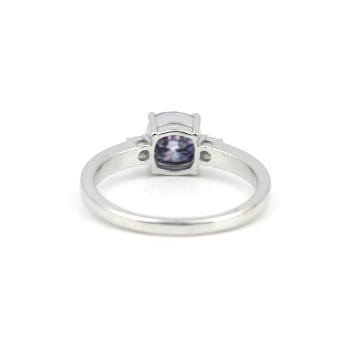 2.00 Ct Cushion Cut Blue Lab Grown Diamond Ring - GEMHUB & CO. - View 3