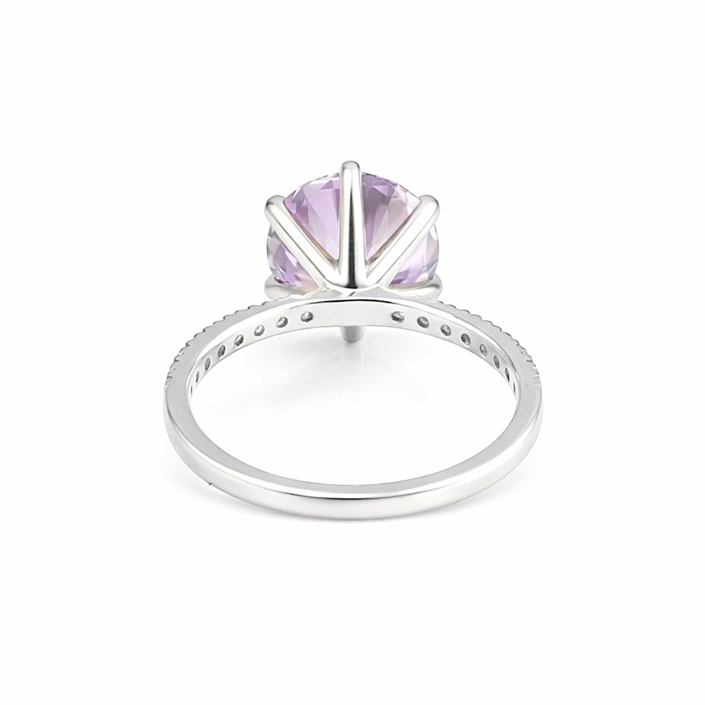 GEMHUB & CO. 2.00 Ct round cut blue lab grown diamond ring with VS1 clarity set in 18k gold vermeil.