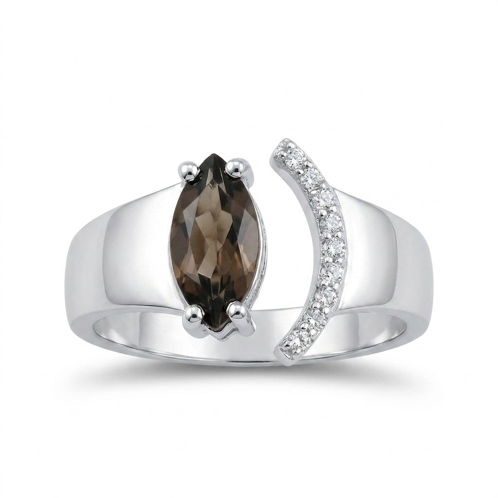 Topaz Marquise Solitaire Gemstone Ring 3.00 Ct. 925 Sterling Silver Women Gift H