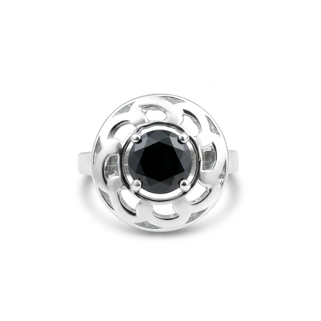 4.00 Ct. Moissanite Round Solitaire Ring 925 Sterling Silver Birthday Fine Jewel