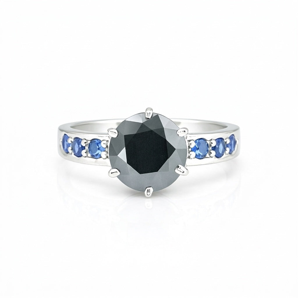 Moissanite Gemstone Ring 5.65 Ct. Round Cut 925 Sterling Silver Engagement Gift