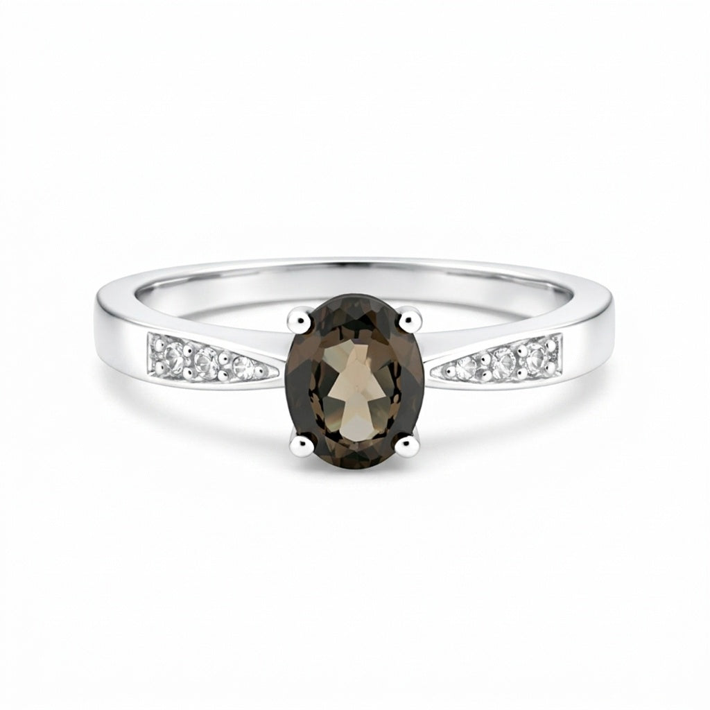 Topaz Oval Solitaire Ring 2.50 Ct. 925 Sterling Silver Valentine's Day Fine Jewe