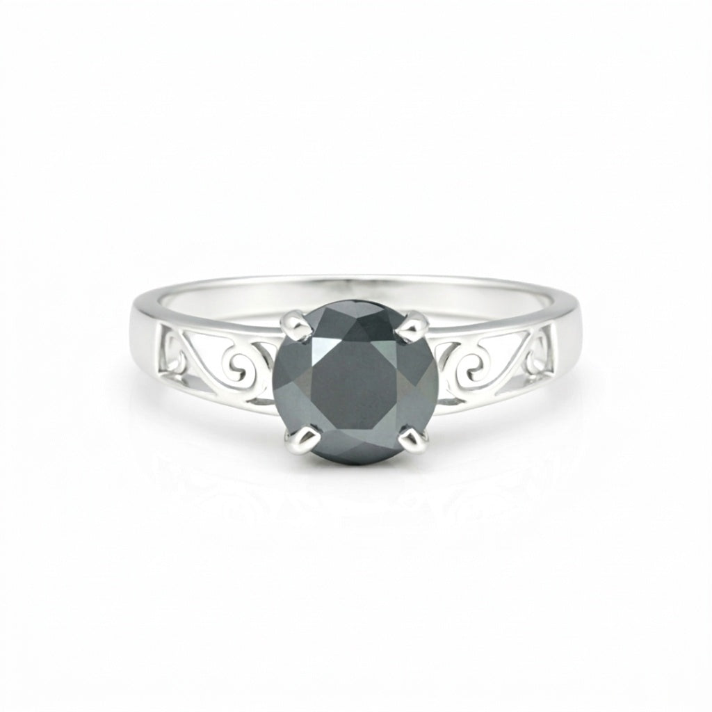 Moissanite Round Cut 4.82 Ct. Gemstone Ring 925 Sterling Silver Women Gift